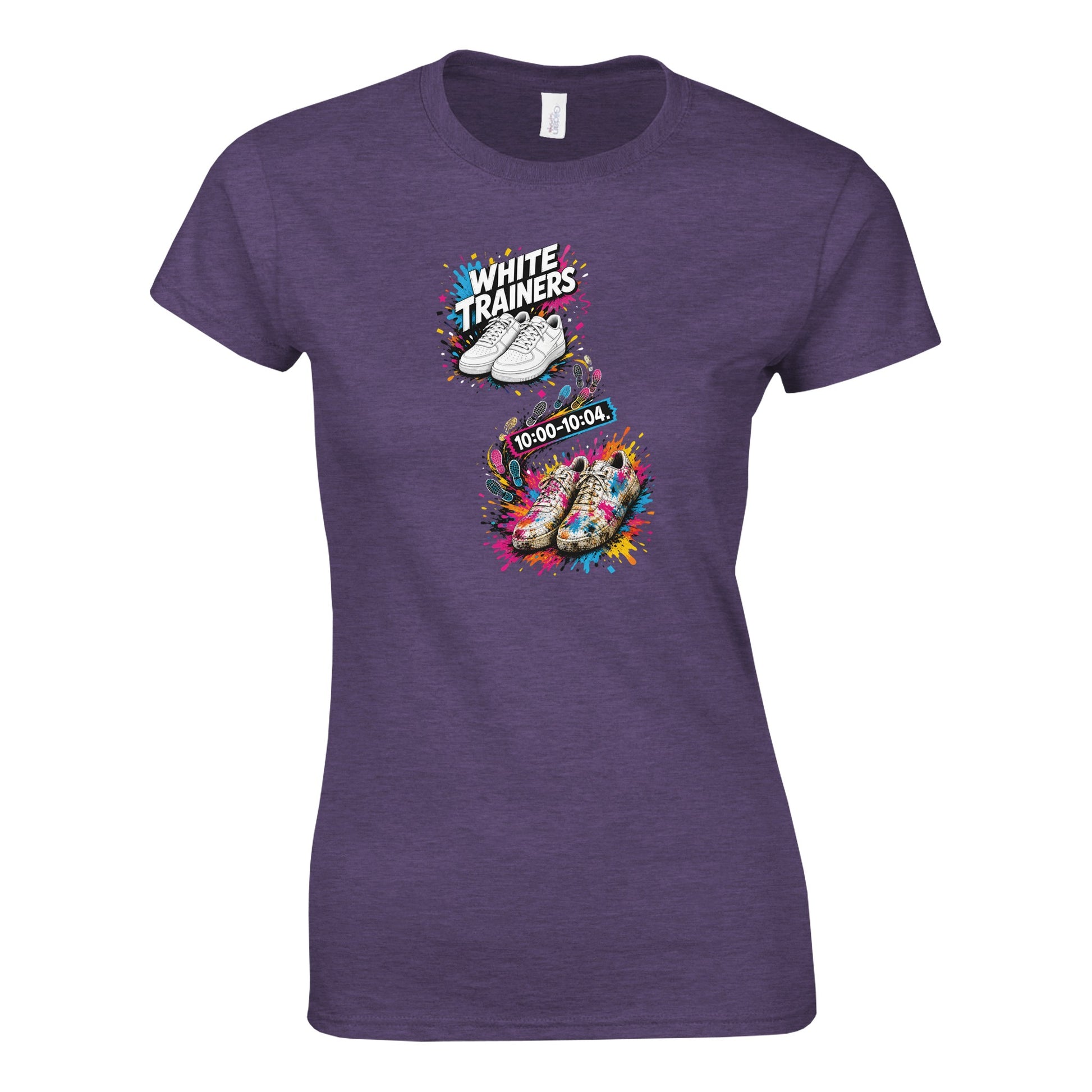 White Trainers: 10:00–10:04 Women's T-shirt — product view 9