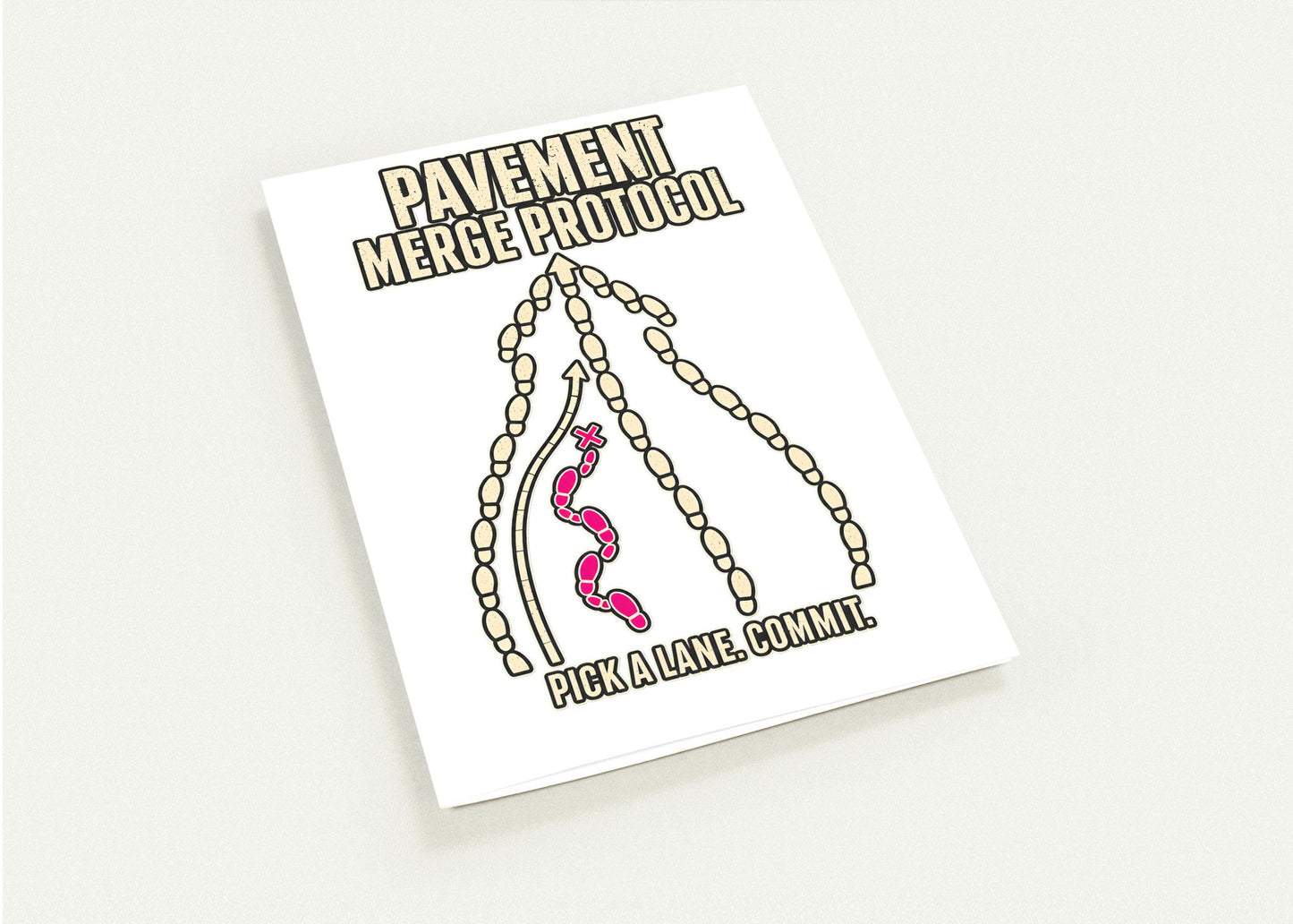 Pavement Merge Protocol — Pick a Lane Greeting Card Pack — product view 4