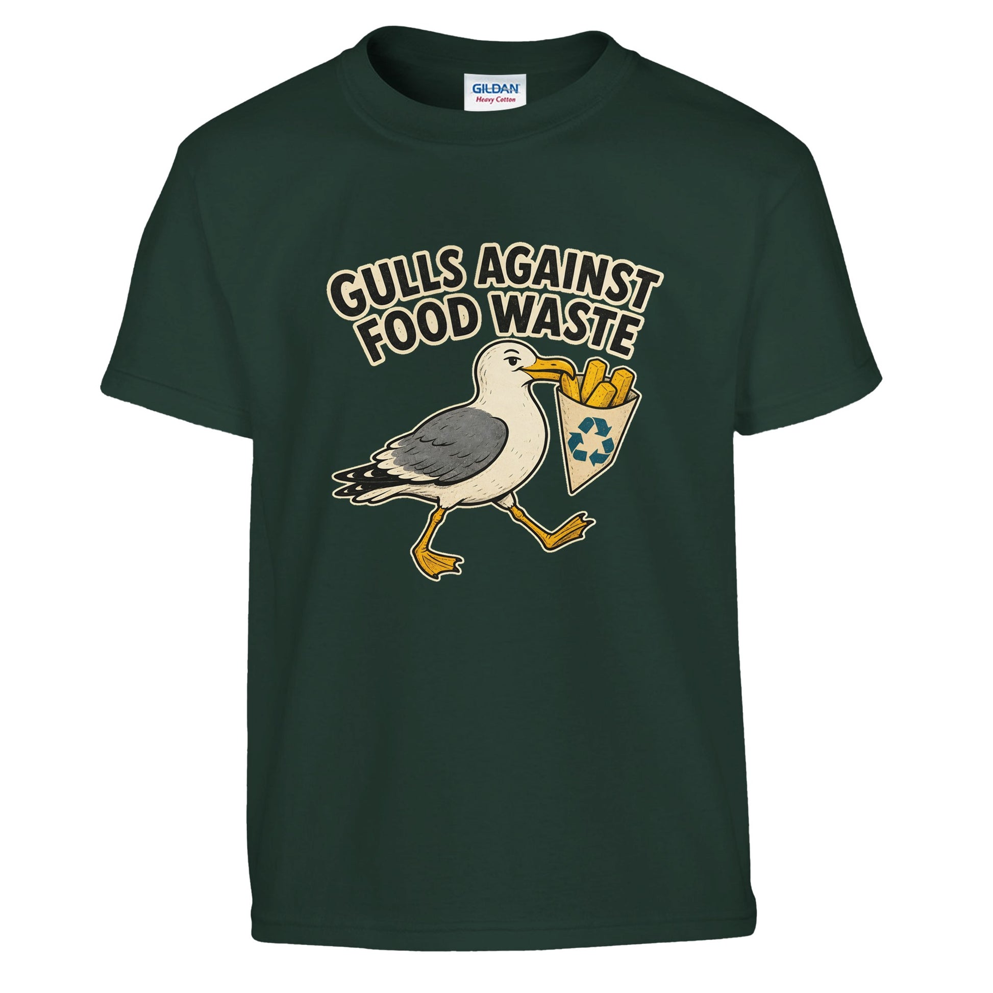 Gulls Against Food Waste Graphic Kids' T-shirt — product view 13