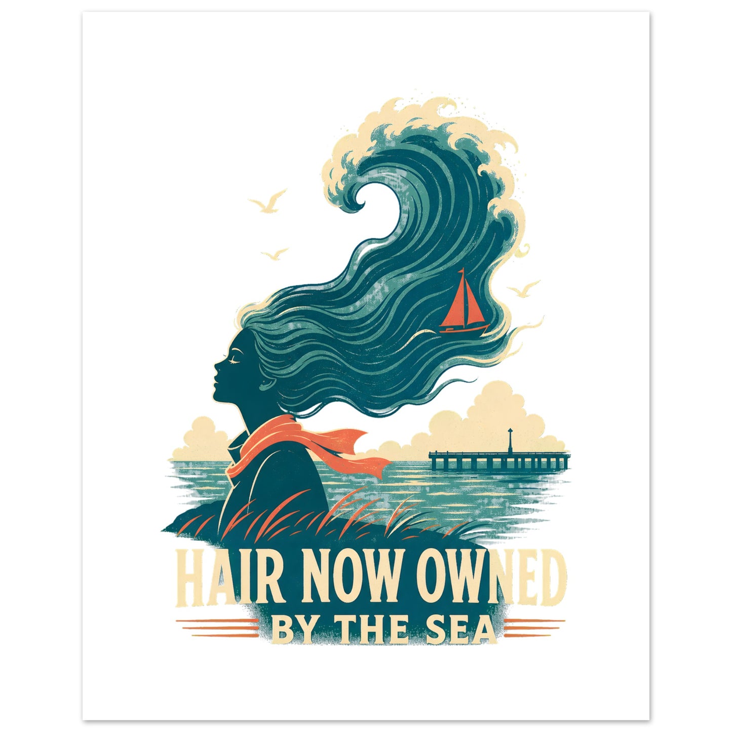 Hair Now Owned by the Sea Poster — product view 3