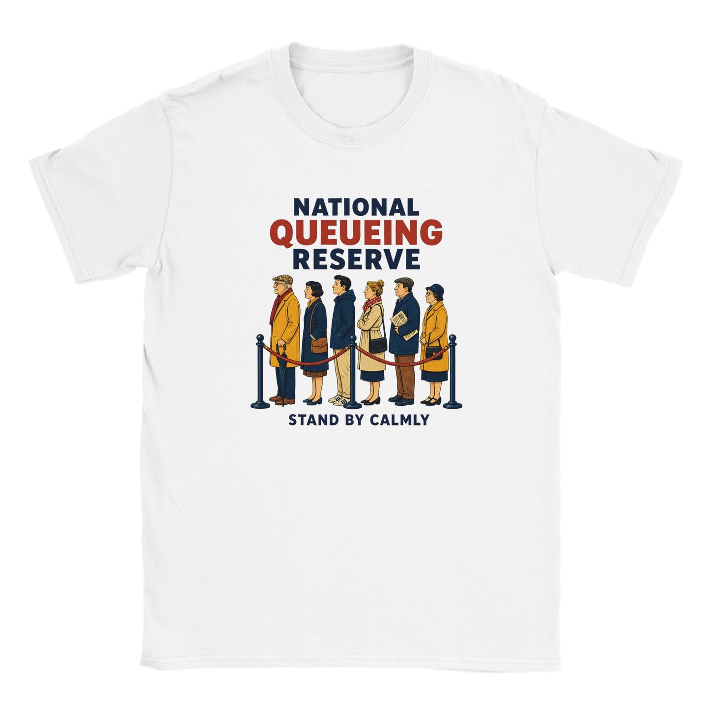 National Queueing Reserve – British Queue Graphic Kids' T-shirt — product view 15
