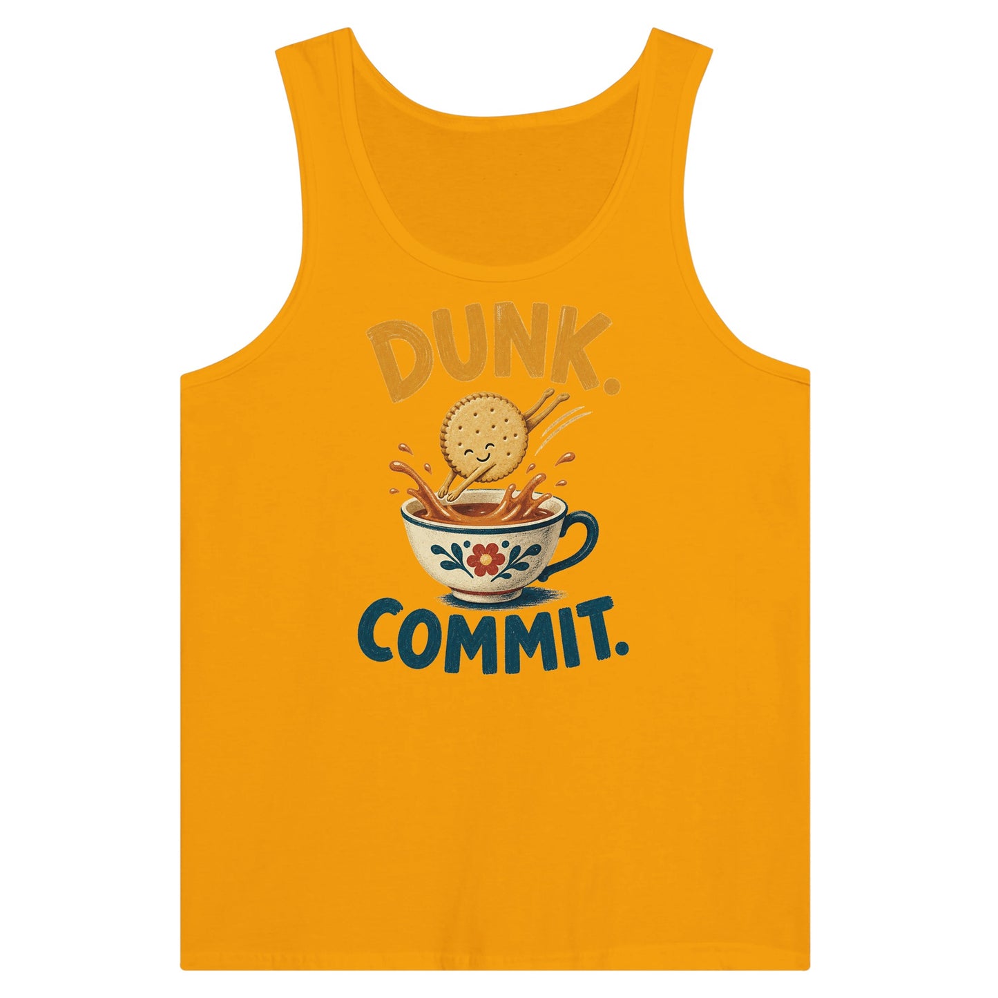Dunk. Commit. Tea Biscuit Graphic Premium Unisex Tank Top — product view 11