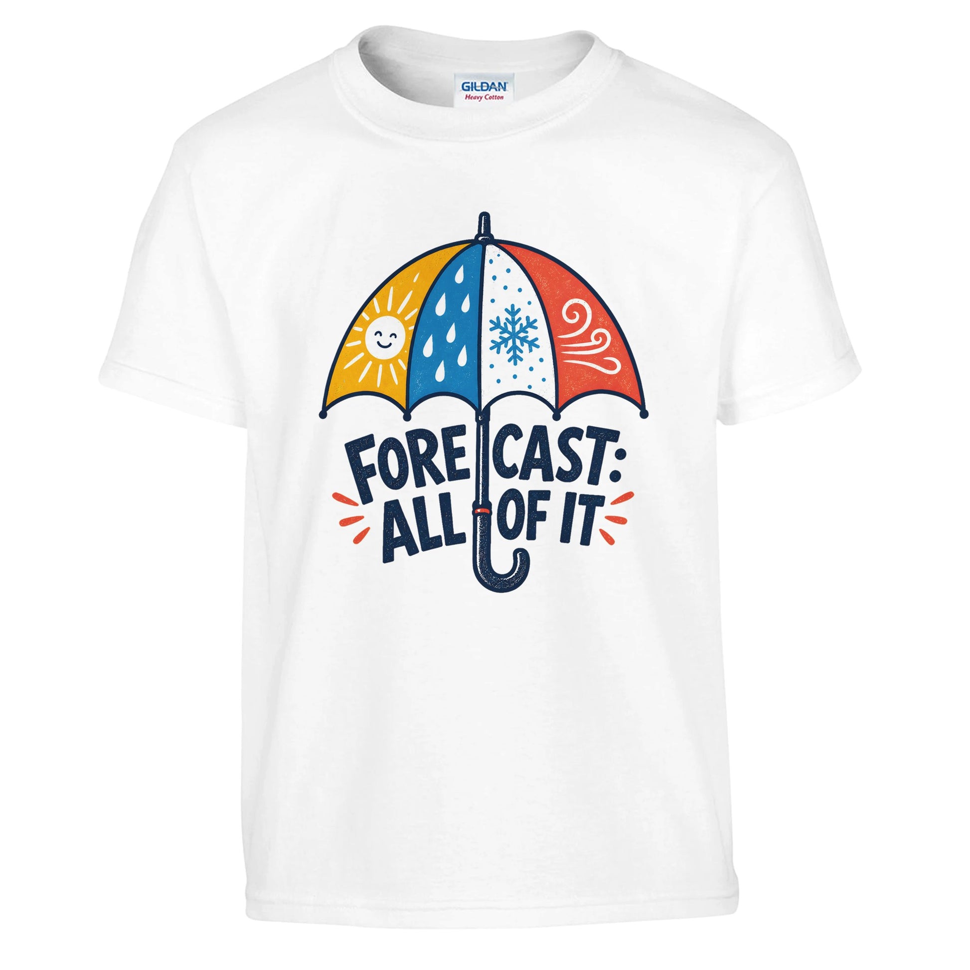 Forecast: All of It British Weather Graphic Kids' T-shirt — product view 1