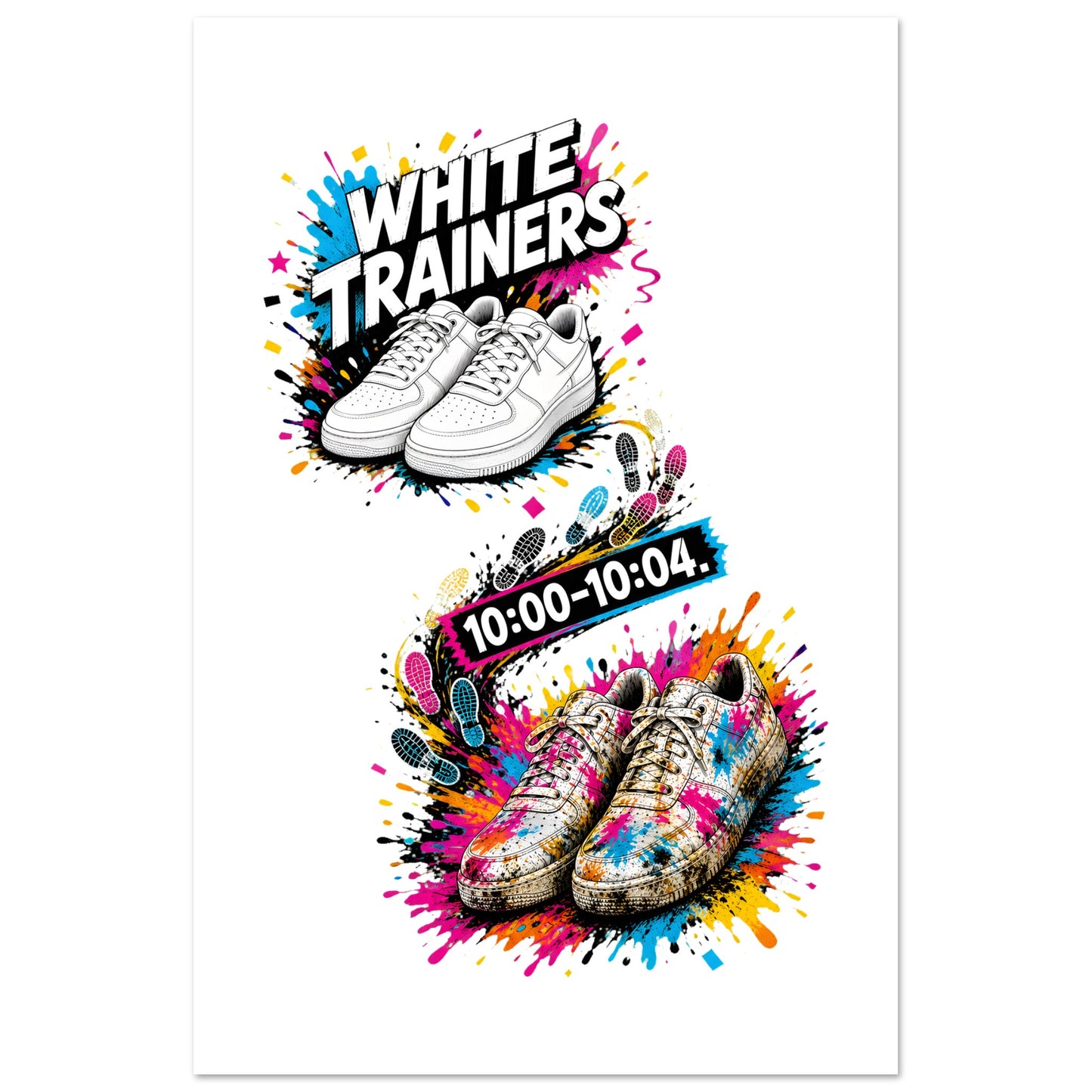 White Trainers: 10:00–10:04 Poster — product view 6