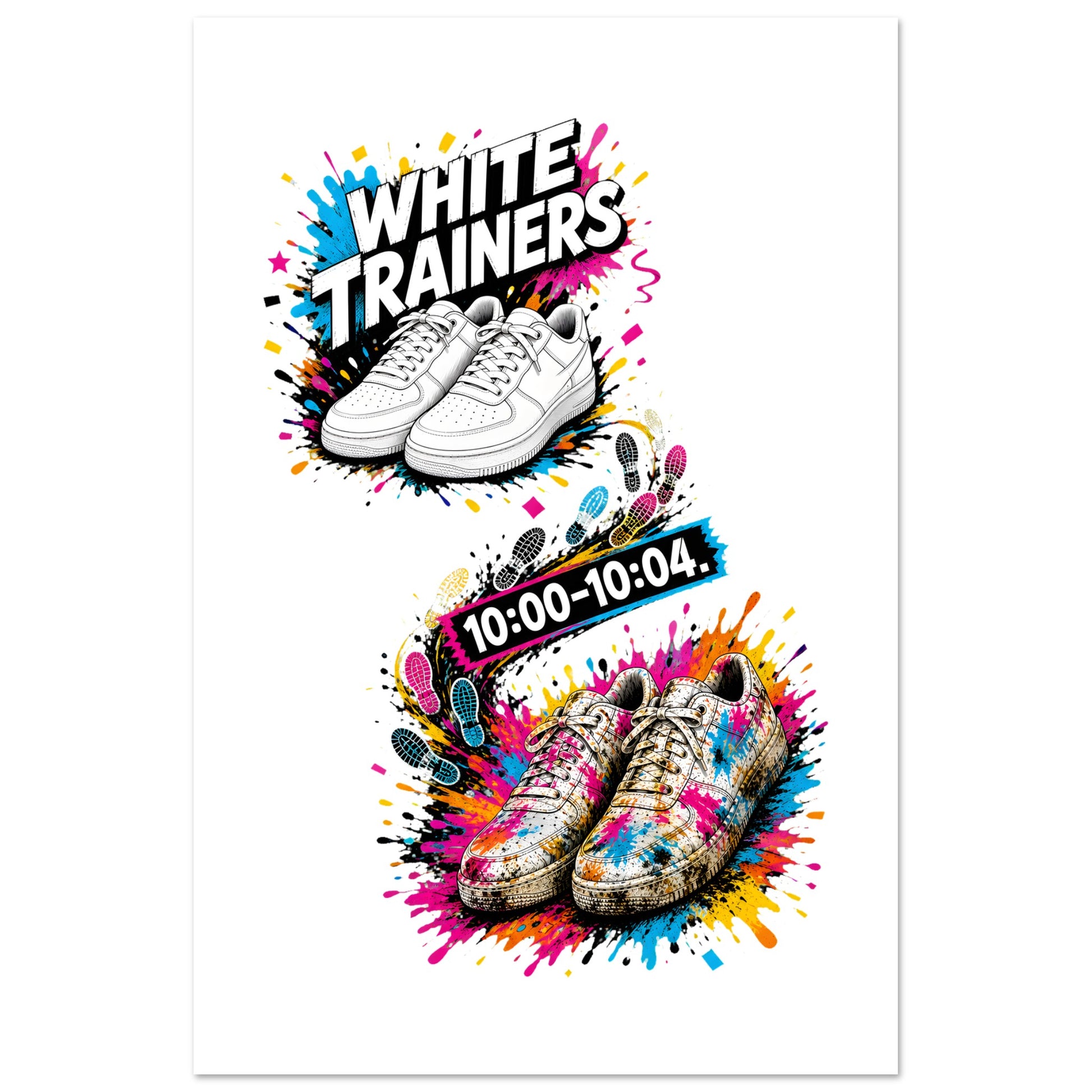 White Trainers: 10:00–10:04 Poster — product view 6