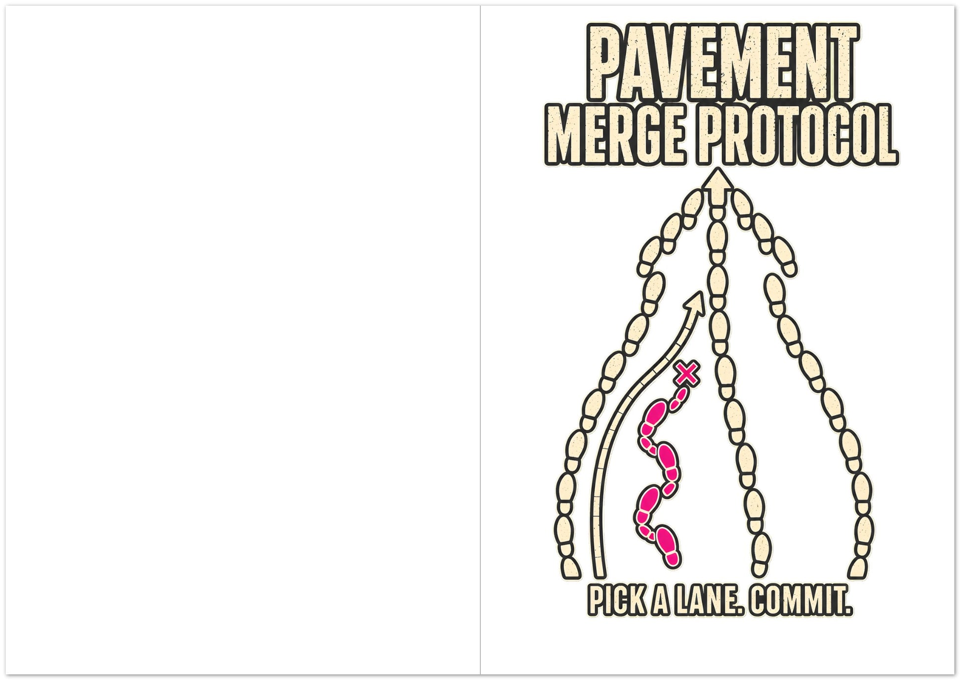 Pavement Merge Protocol — Pick a Lane Greeting Card Pack — product view 5