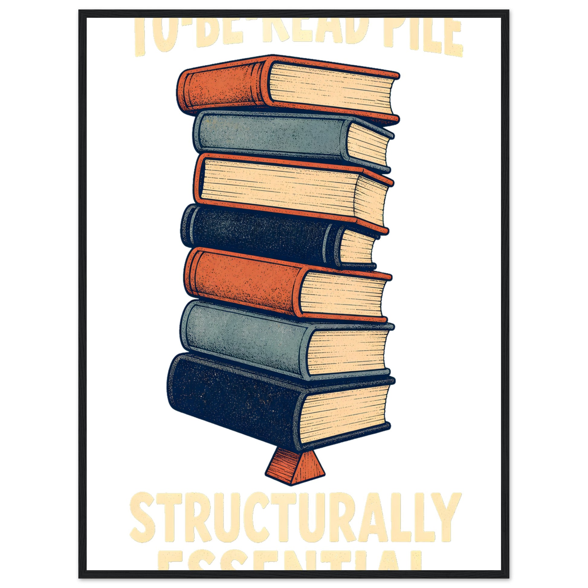 To-Be-Read Pile: Structurally Essential Book Graphic Framed Wall Art — product view 8