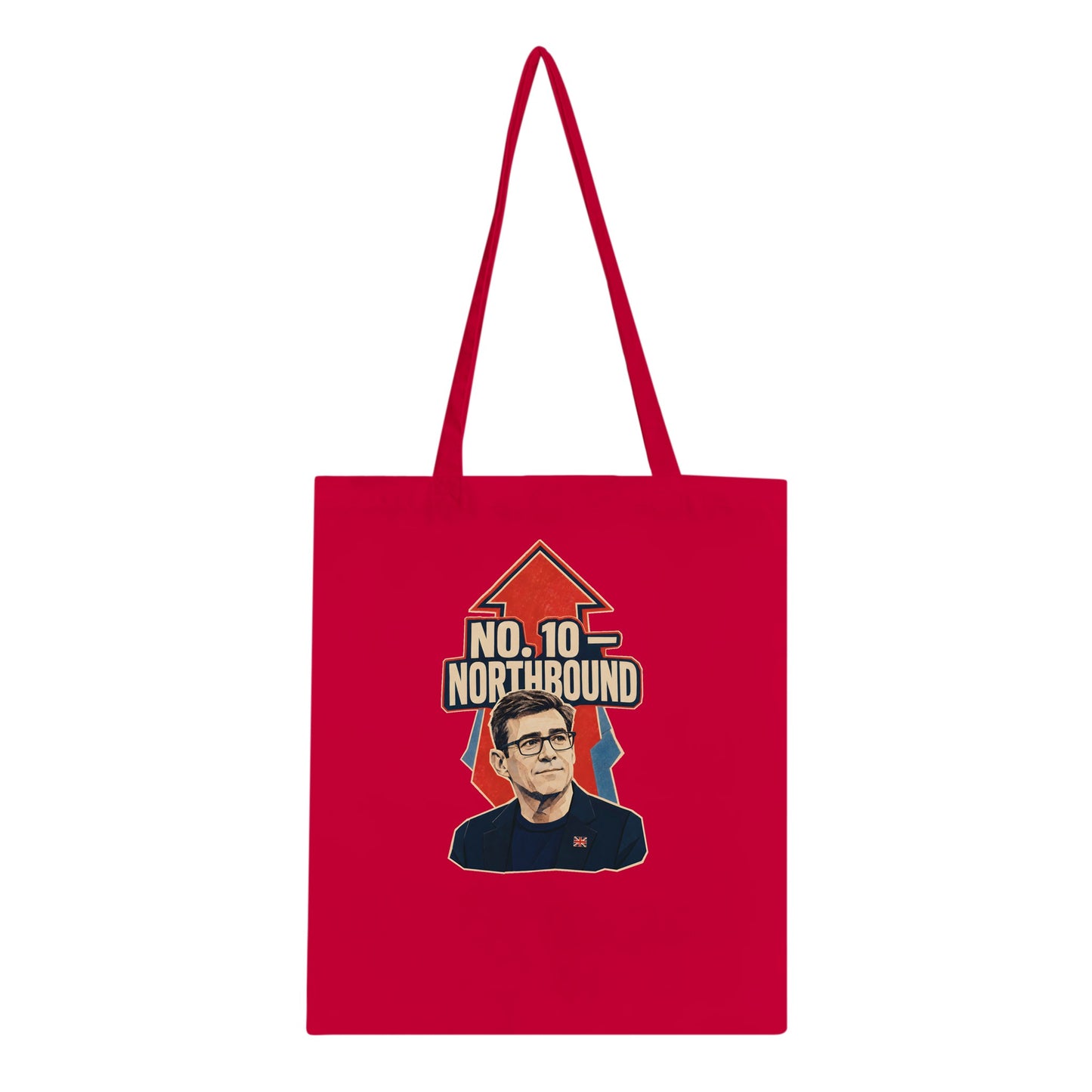 No. 10 — Northbound Andy Burnham Political Satire Tote Bag — product view 4