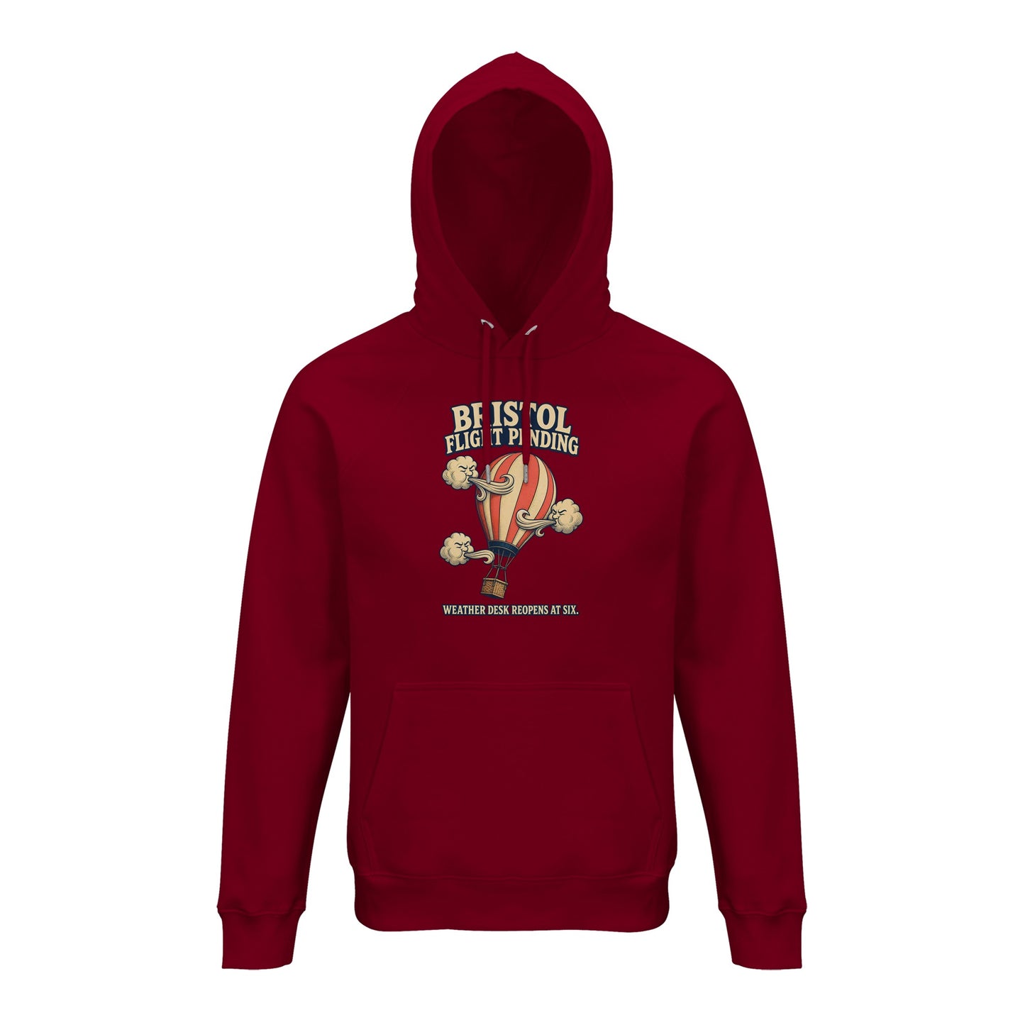 Bristol Flight Pending – Weather Desk Hoodie — product view 4