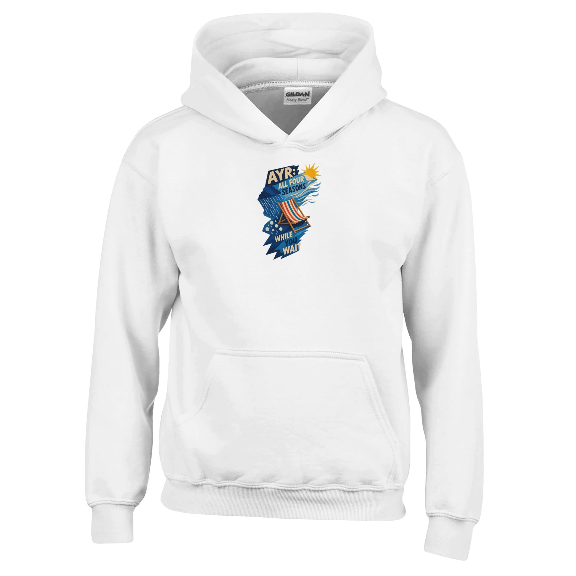 Ayr: All Four Seasons While You Wait Kids' Hoodie — product view 1