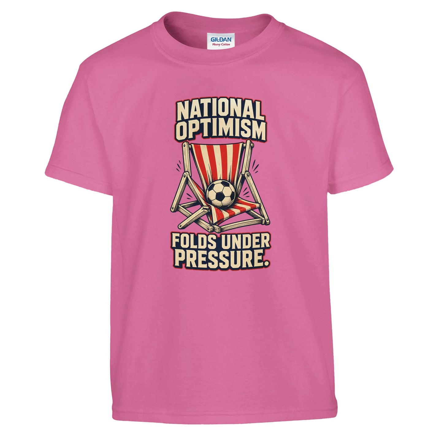 National Optimism Folds Under Pressure Football Kids' T-shirt — product view 10