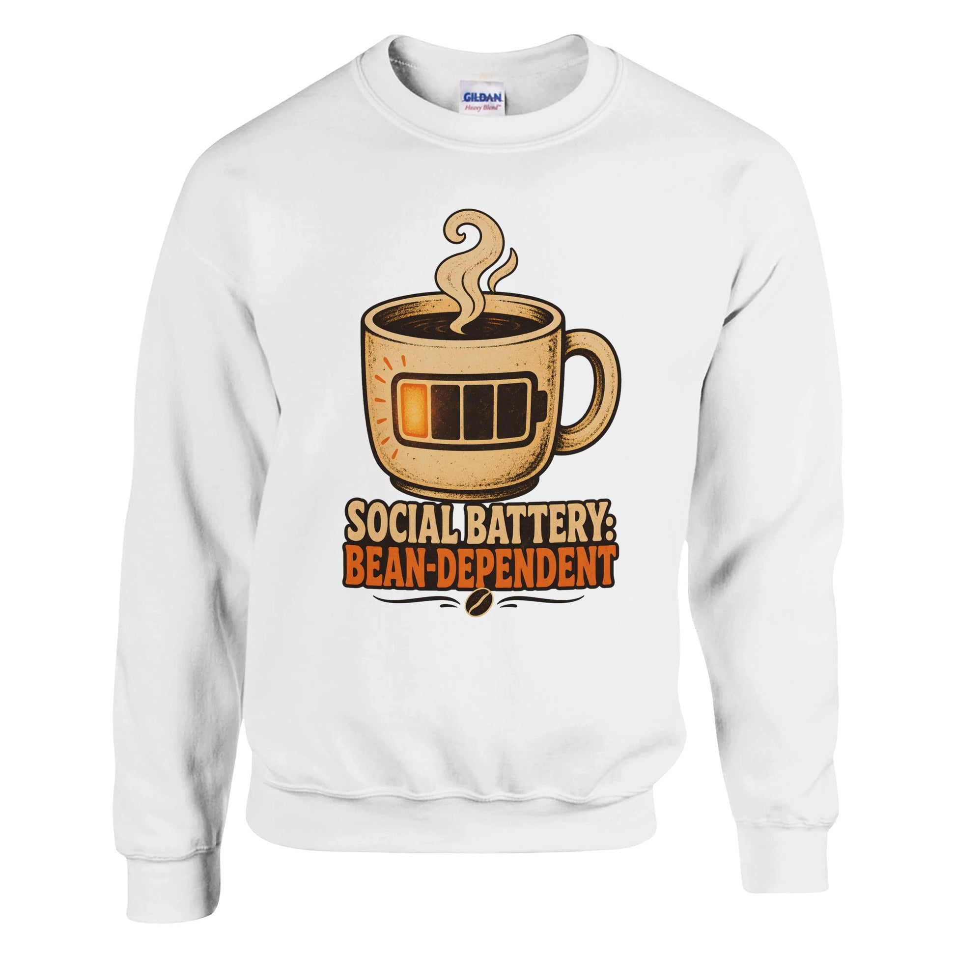 Social Battery: Bean-Dependent Graphic Sweatshirt — product view 1
