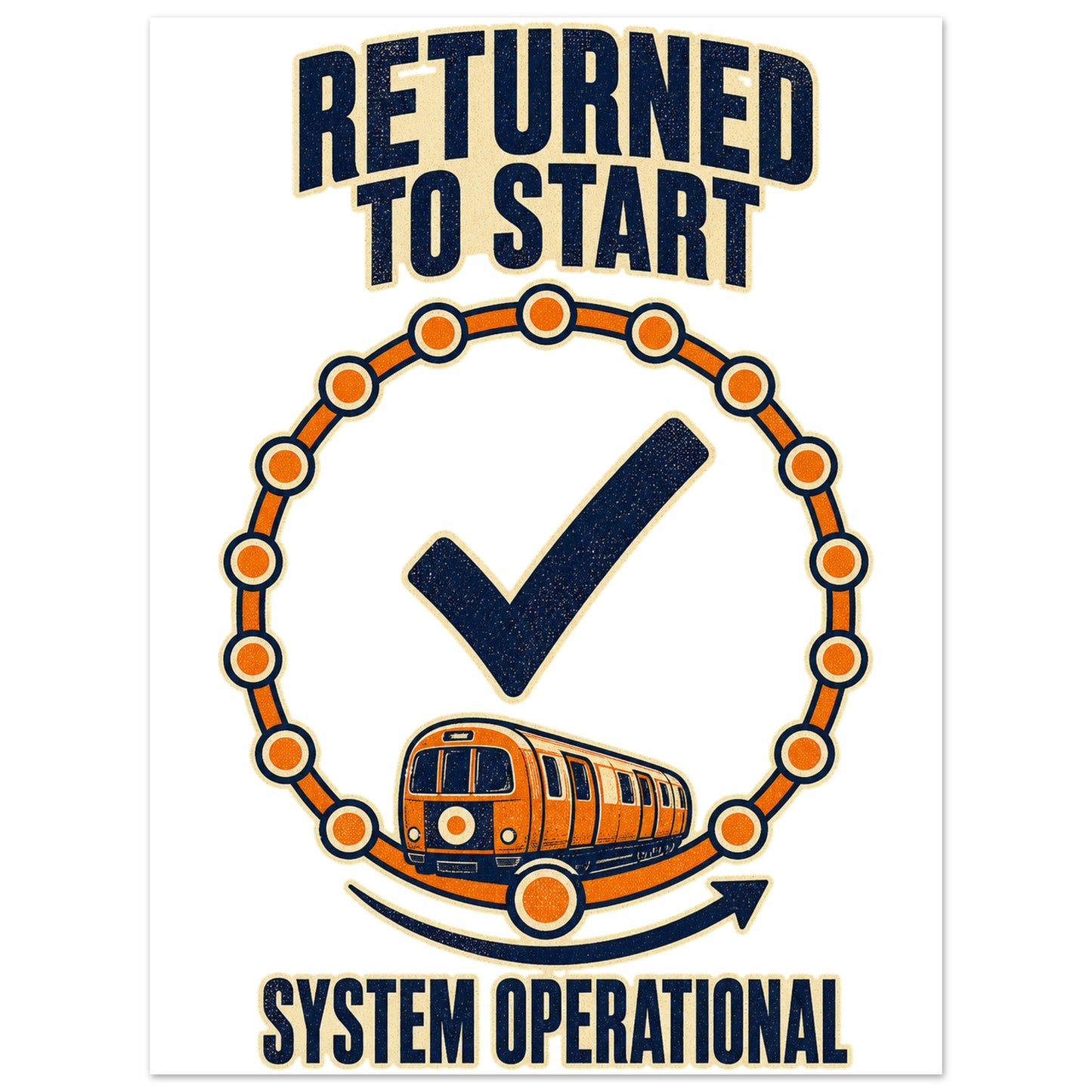 Glasgow Subway: System Operational Aluminium Print — product view 1
