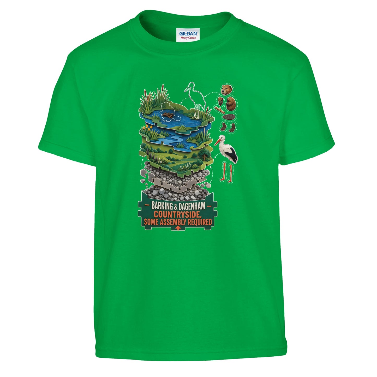 Barking & Dagenham Countryside Kids' T-shirt — product view 8