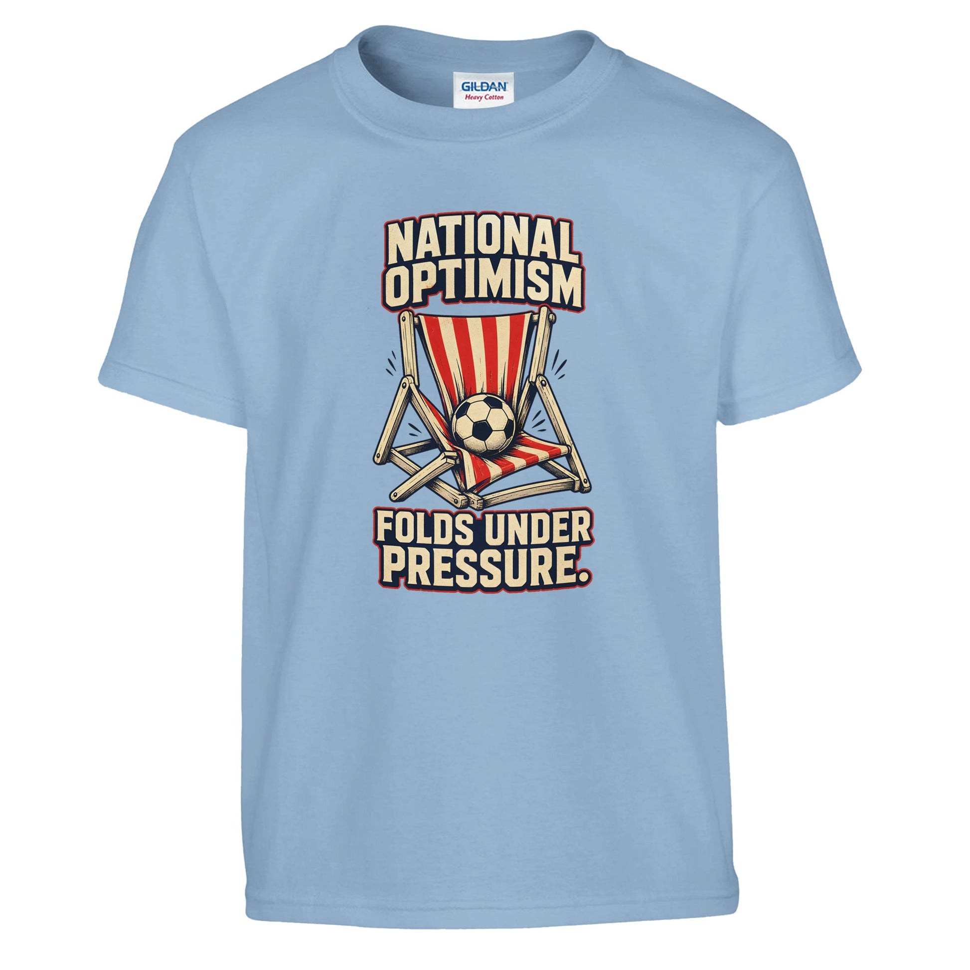 National Optimism Folds Under Pressure Football Kids' T-shirt — product view 3