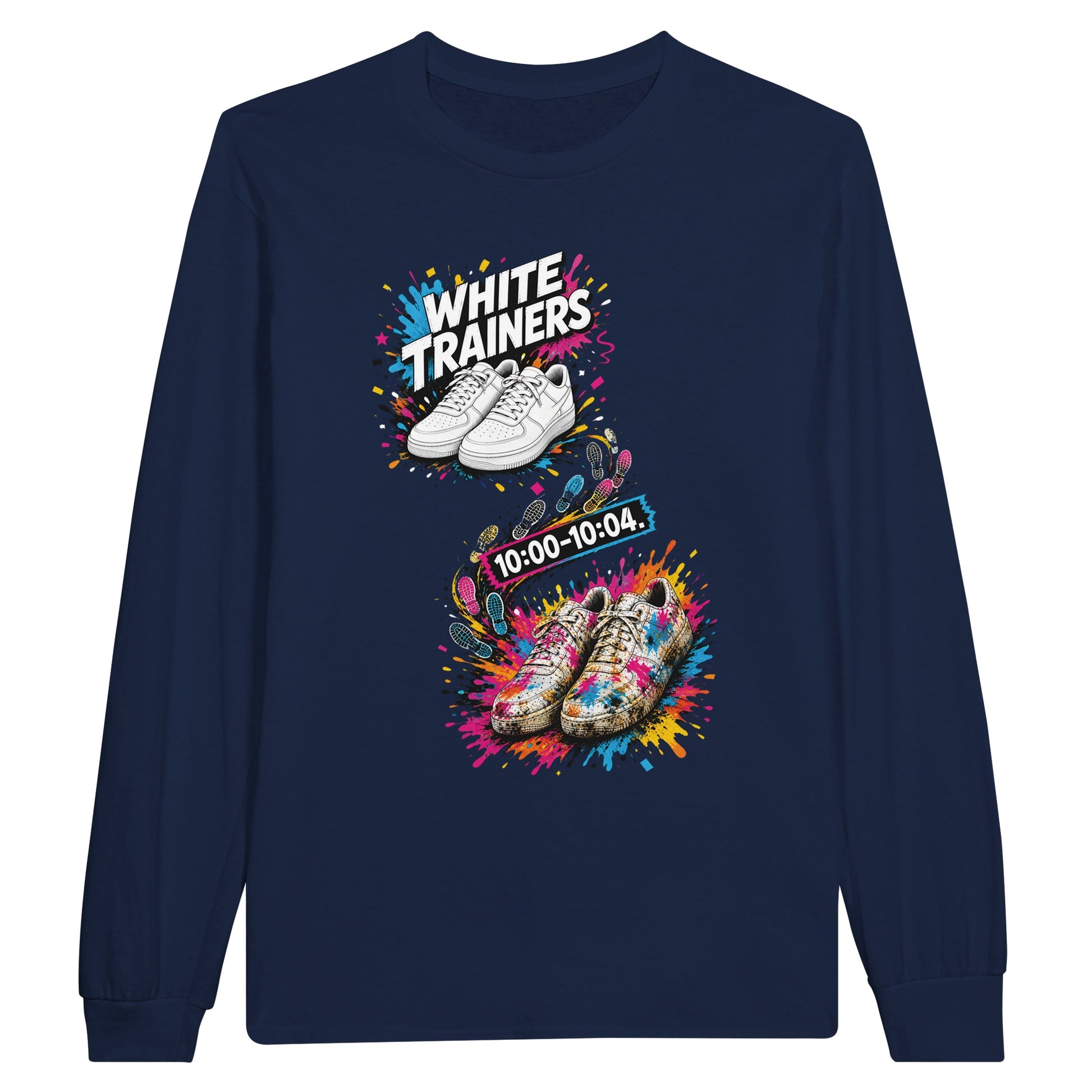 White Trainers: 10:00–10:04 Long-Sleeve T-shirt — product view 11