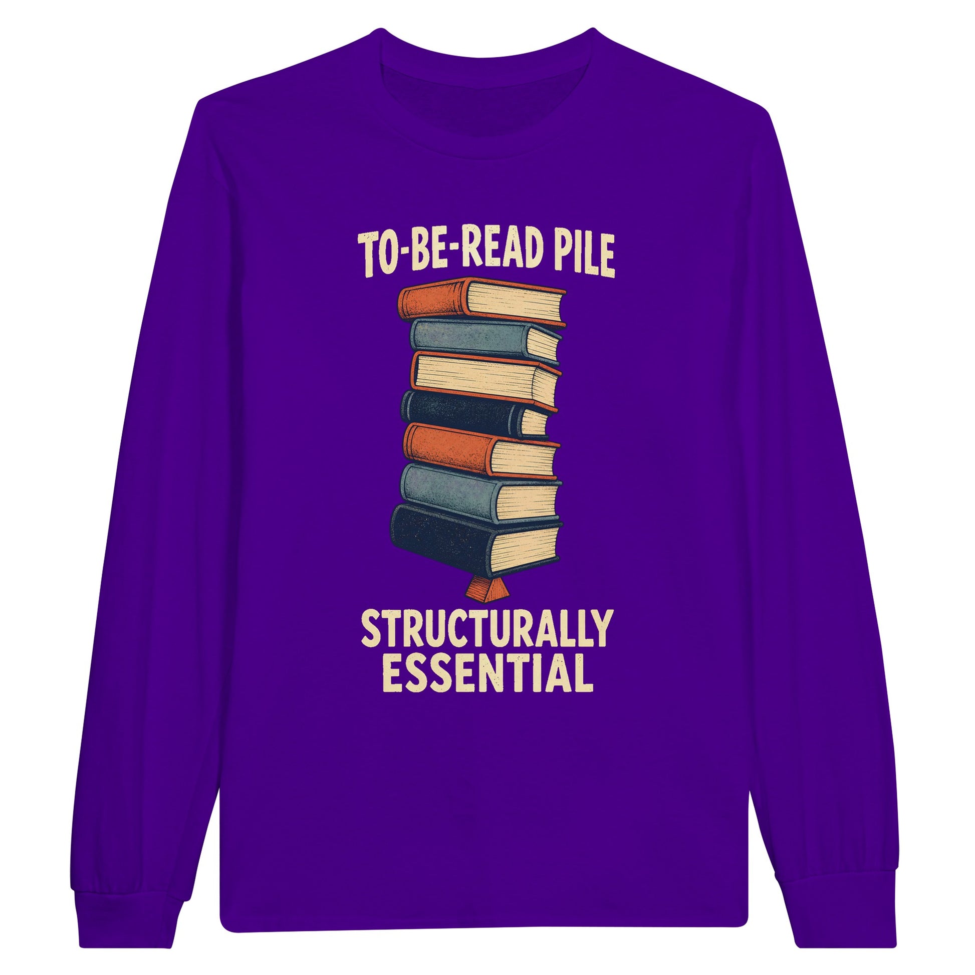 To-Be-Read Pile: Structurally Essential Book Graphic Long-Sleeve T-shirt — product view 13