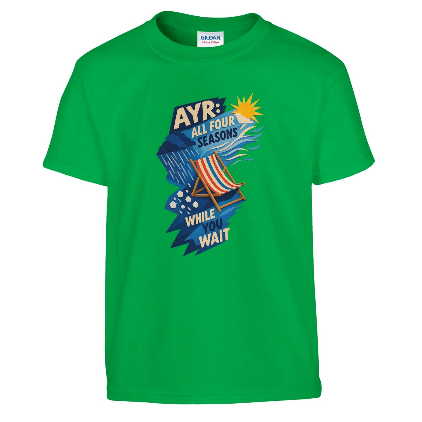 Ayr: All Four Seasons While You Wait Kids' T-shirt — product view 8
