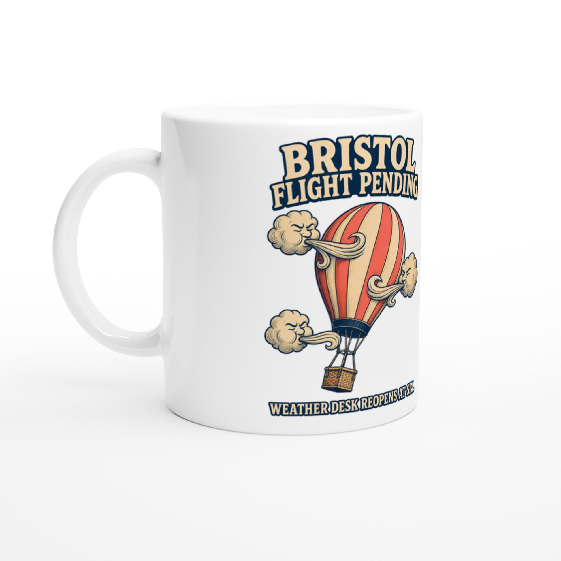 Bristol Flight Pending – Weather Desk Mug — product view 1