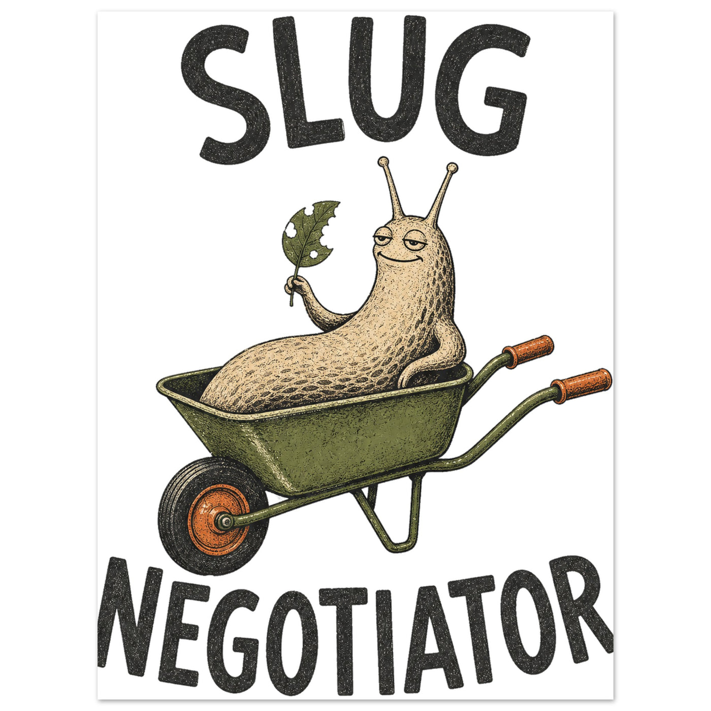 Slug Negotiator Garden Graphic Aluminium Print