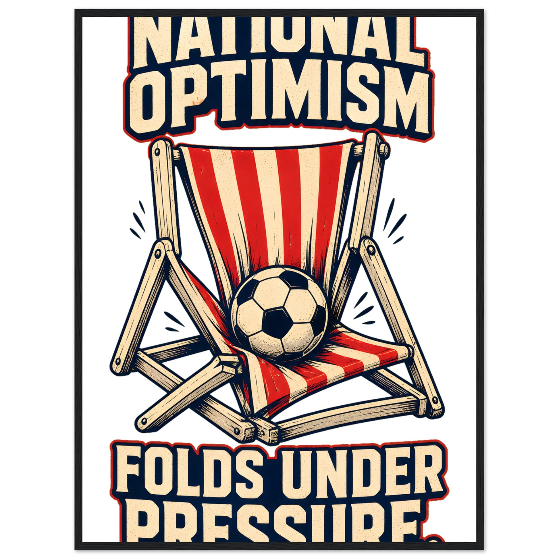 National Optimism Folds Under Pressure Football Framed Wall Art — product view 8
