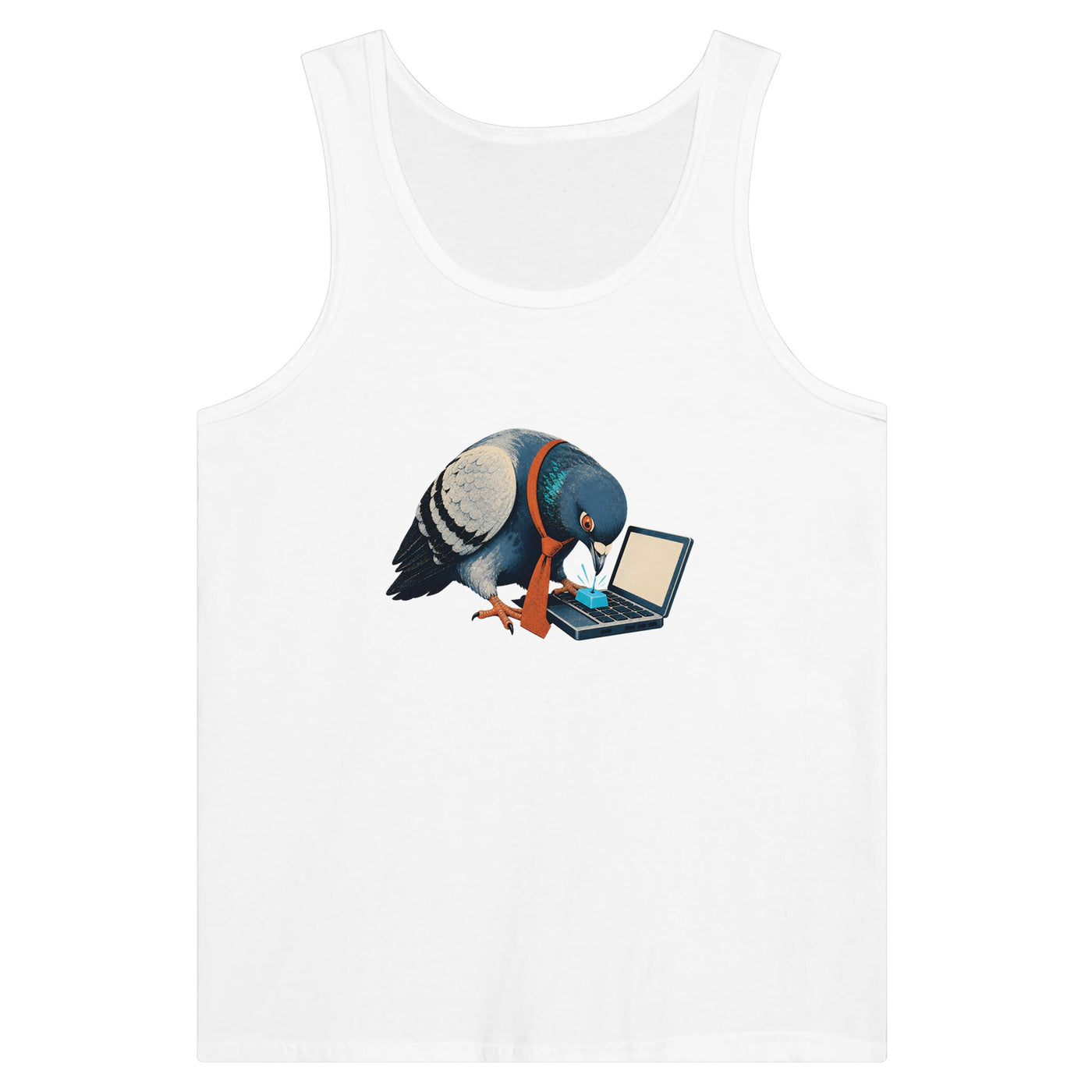 Pigeon Hits Send Premium Unisex Tank Top