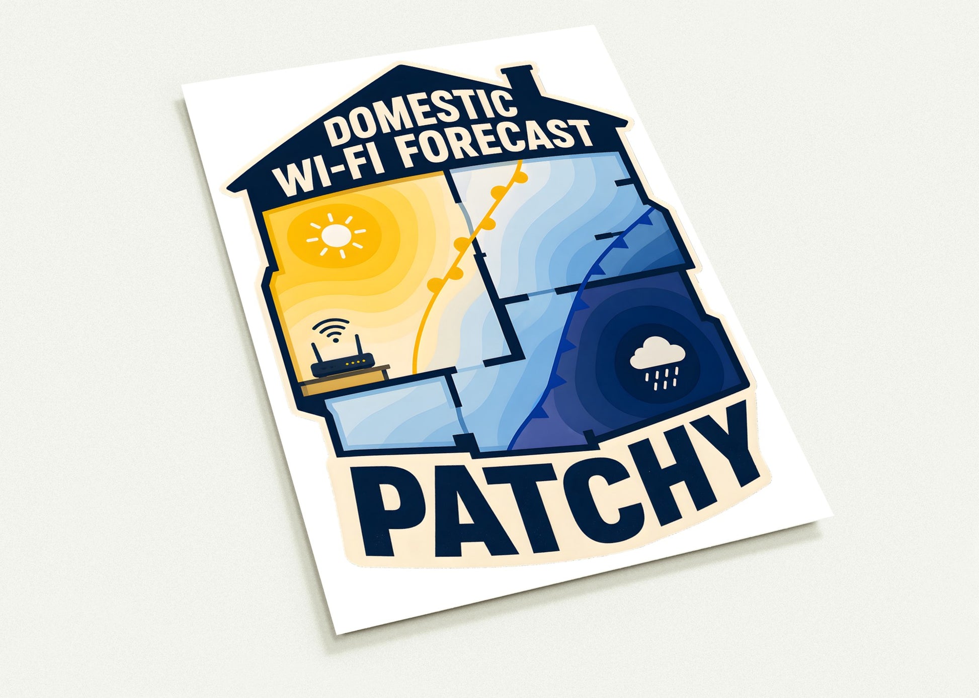 Domestic Wi-Fi Forecast Patchy Postcard Pack — product view 2