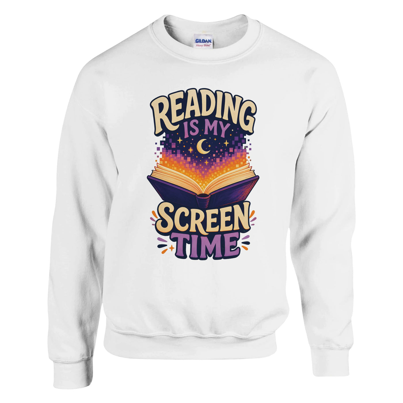 Reading Is My Screen Time Book Graphic Sweatshirt