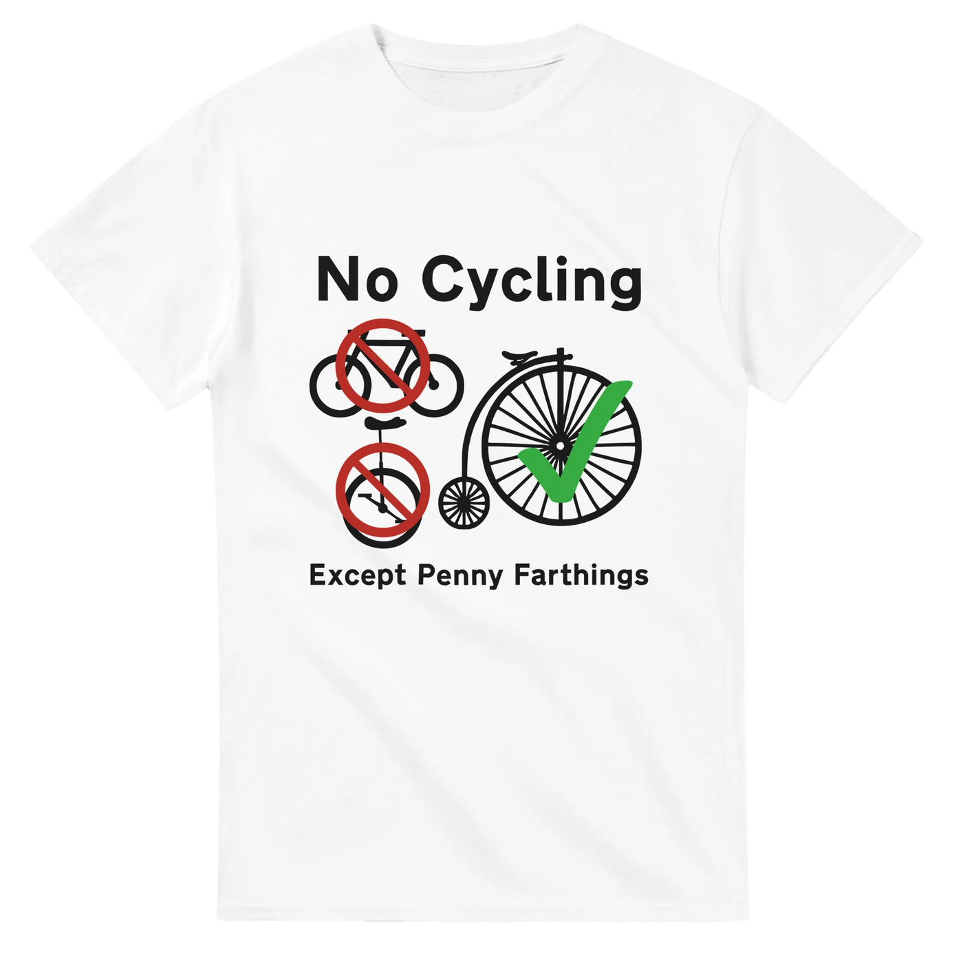 No Cycling - Except Penny Farthings