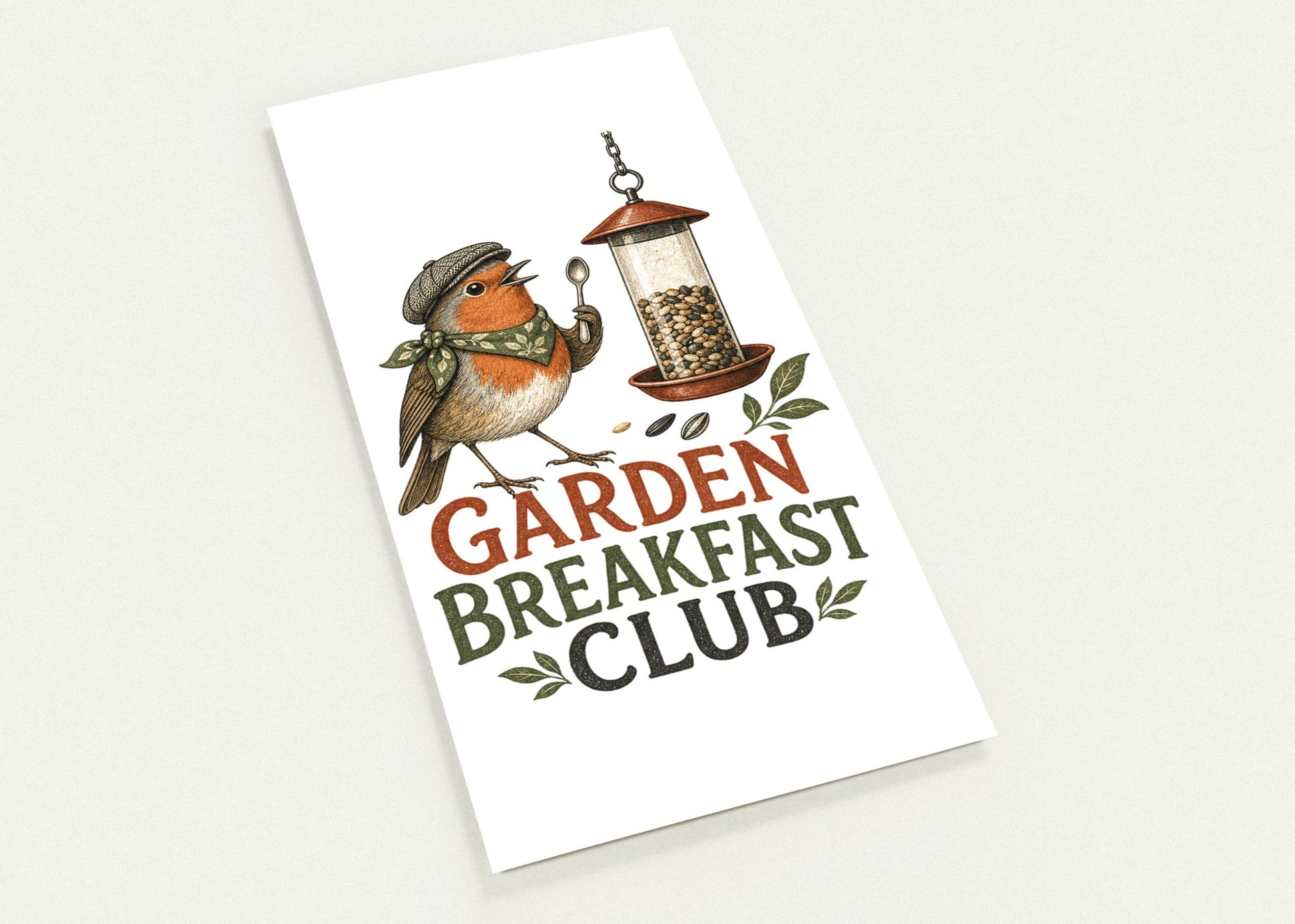 Garden Breakfast Club Robin Graphic Postcard Pack — product view 2