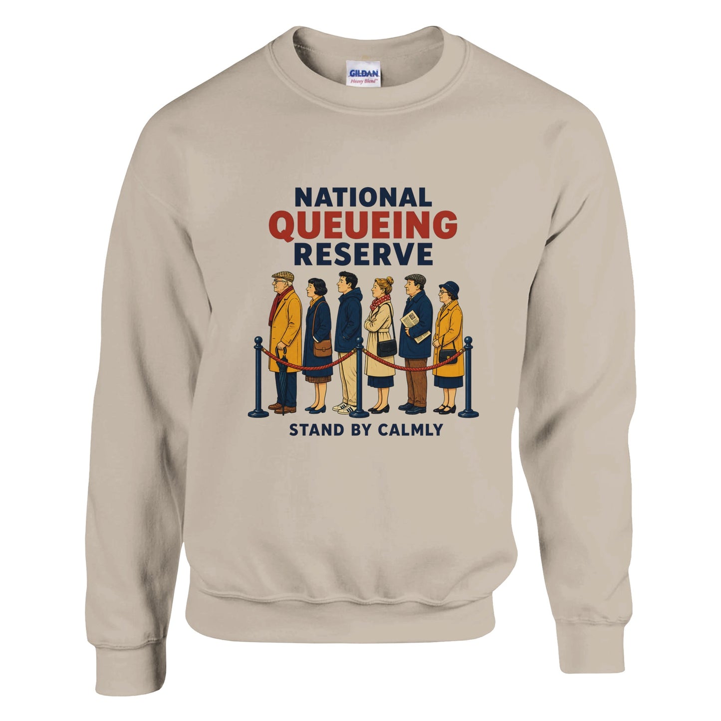 National Queueing Reserve – British Queue Graphic Sweatshirt — product view 6