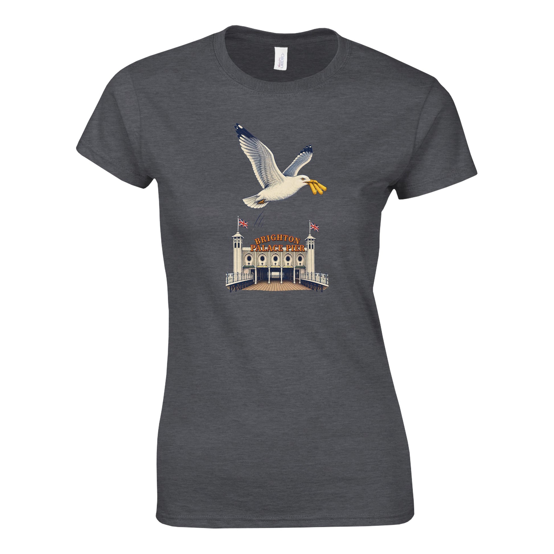 Brighton Palace Pier Chip Heist Women's T-shirt — product view 11