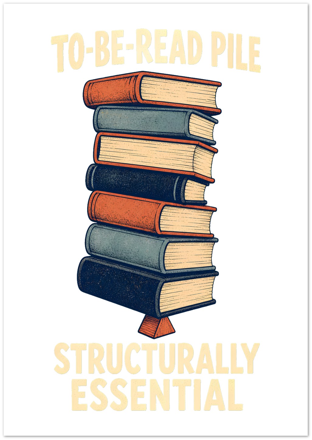 To-Be-Read Pile: Structurally Essential Book Graphic Greeting Card Pack — product view 2