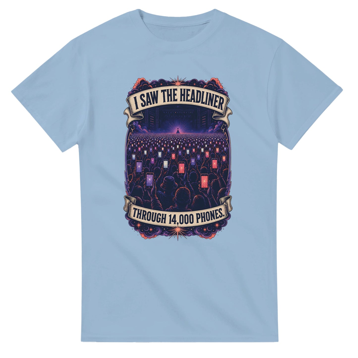 The Headliner Through 14,000 Phones T-shirt — product view 3