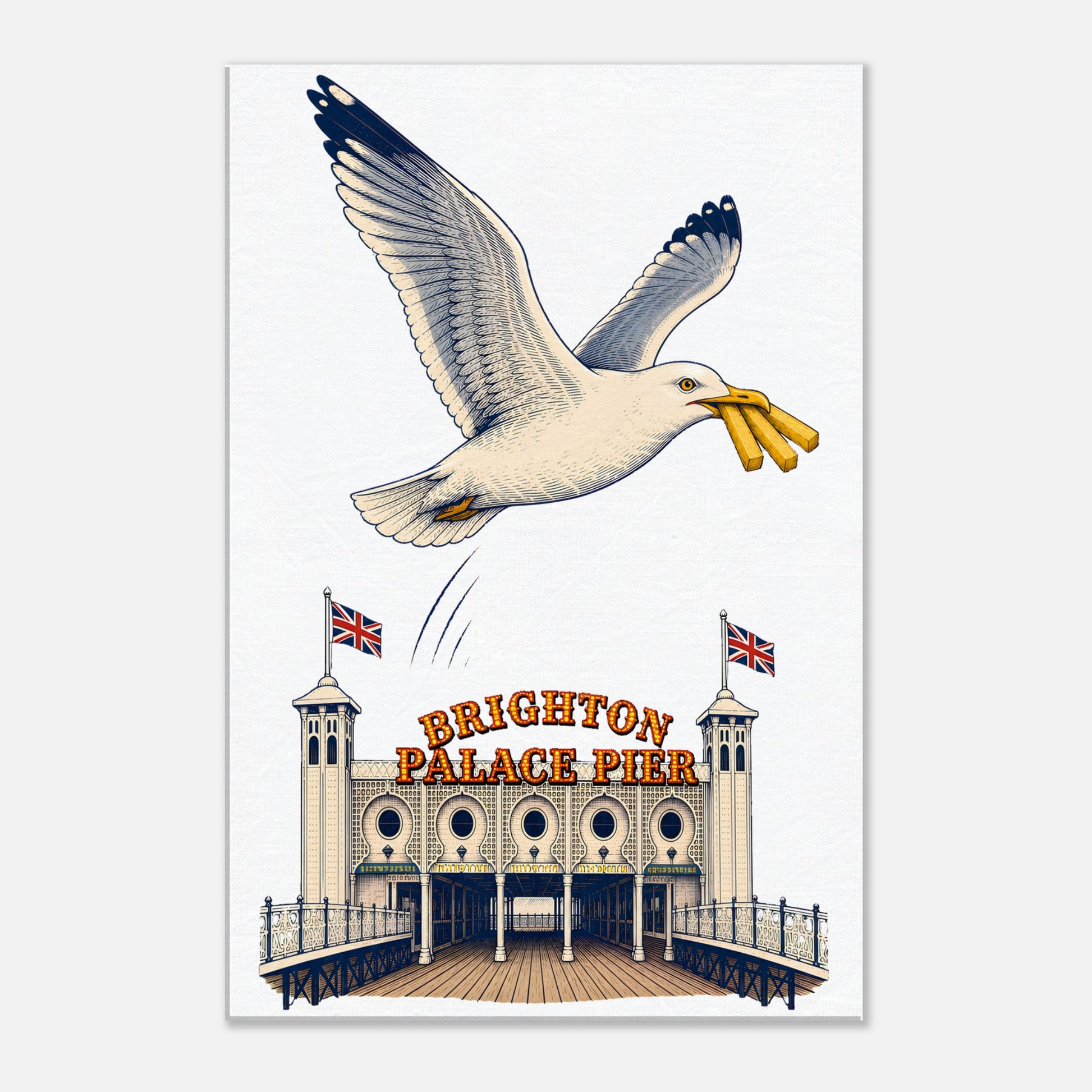 Brighton Palace Pier Chip Heist Canvas — product view 2