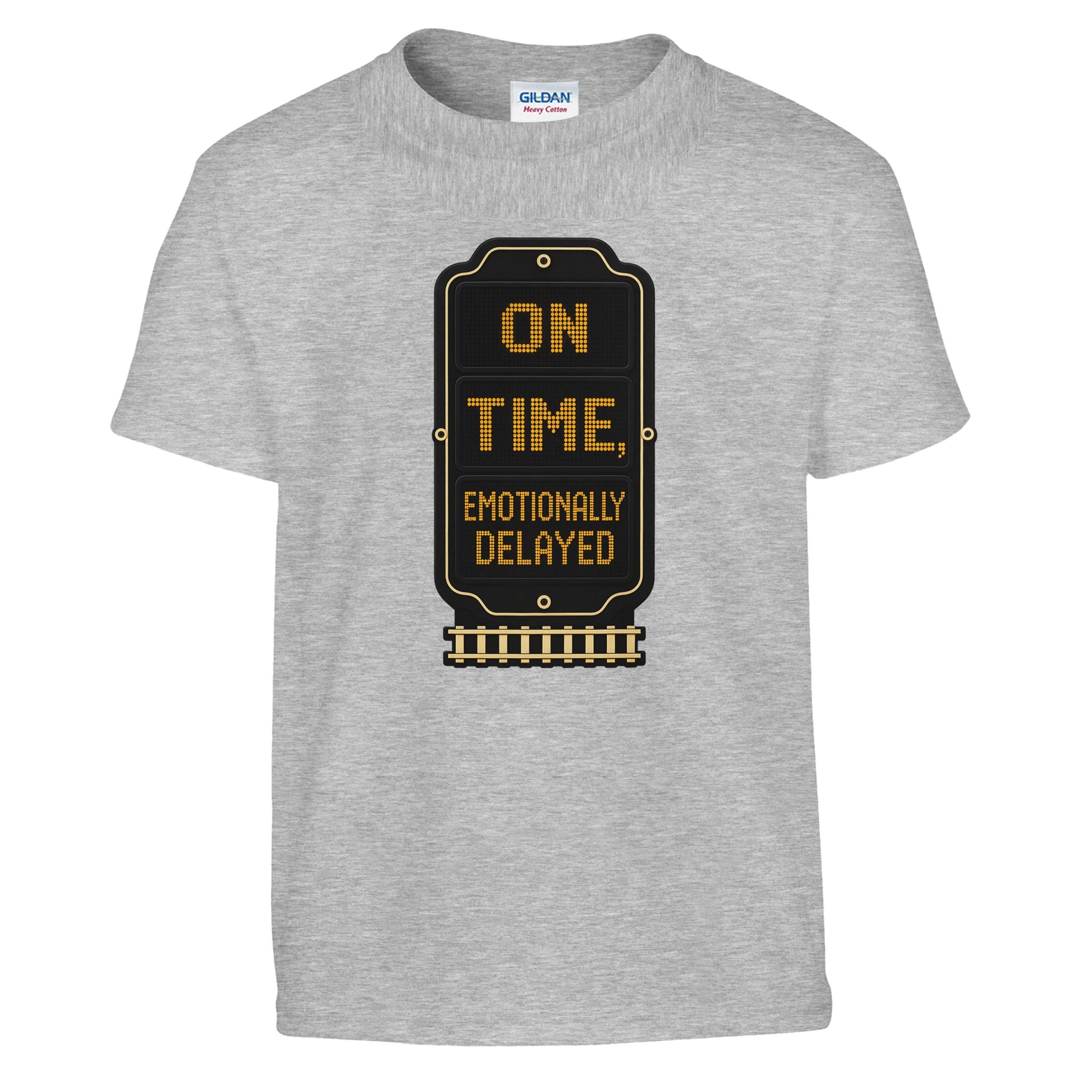 On Time, Emotionally Delayed Rail Graphic Kids' T-shirt — product view 4