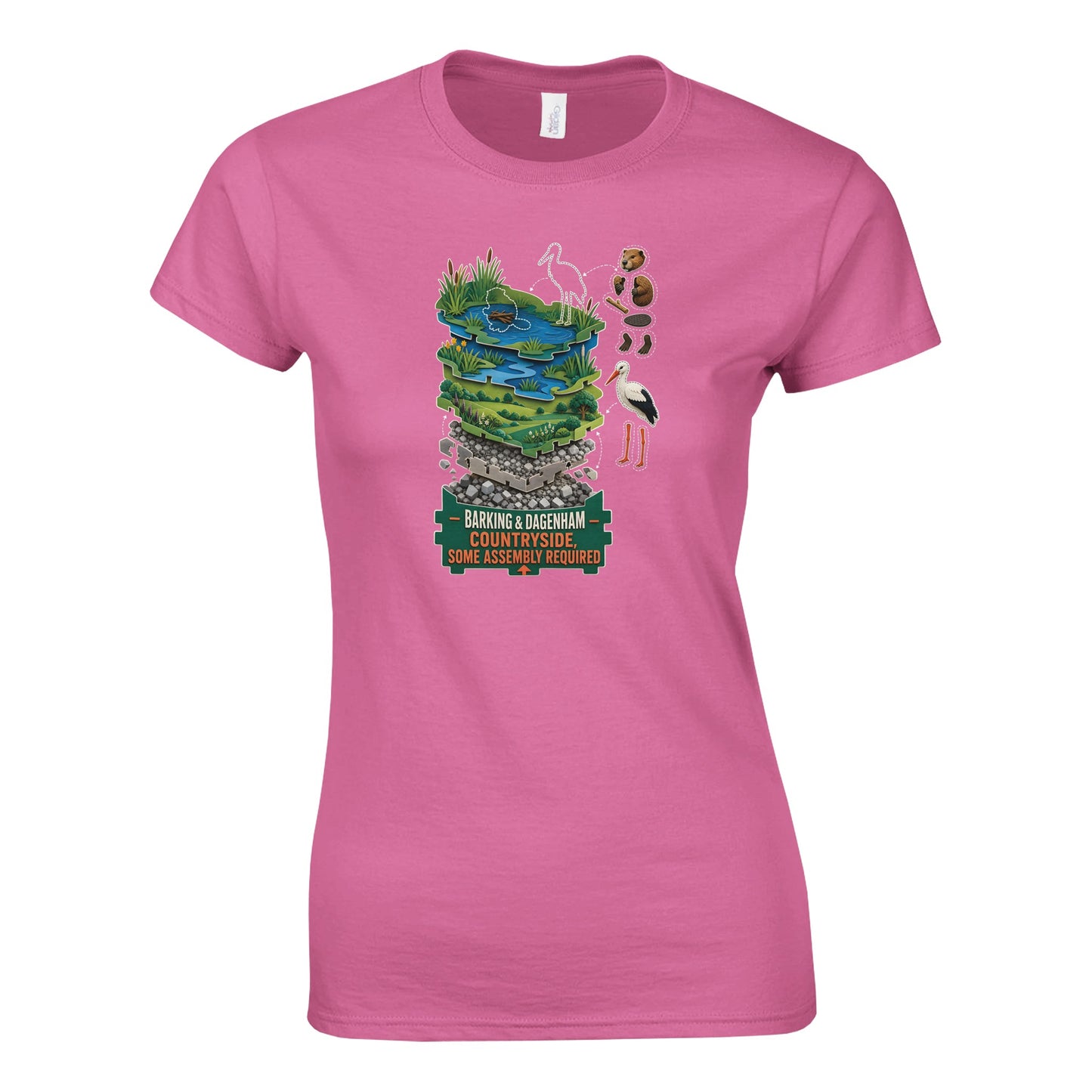 Barking & Dagenham Countryside Women's T-shirt — product view 4