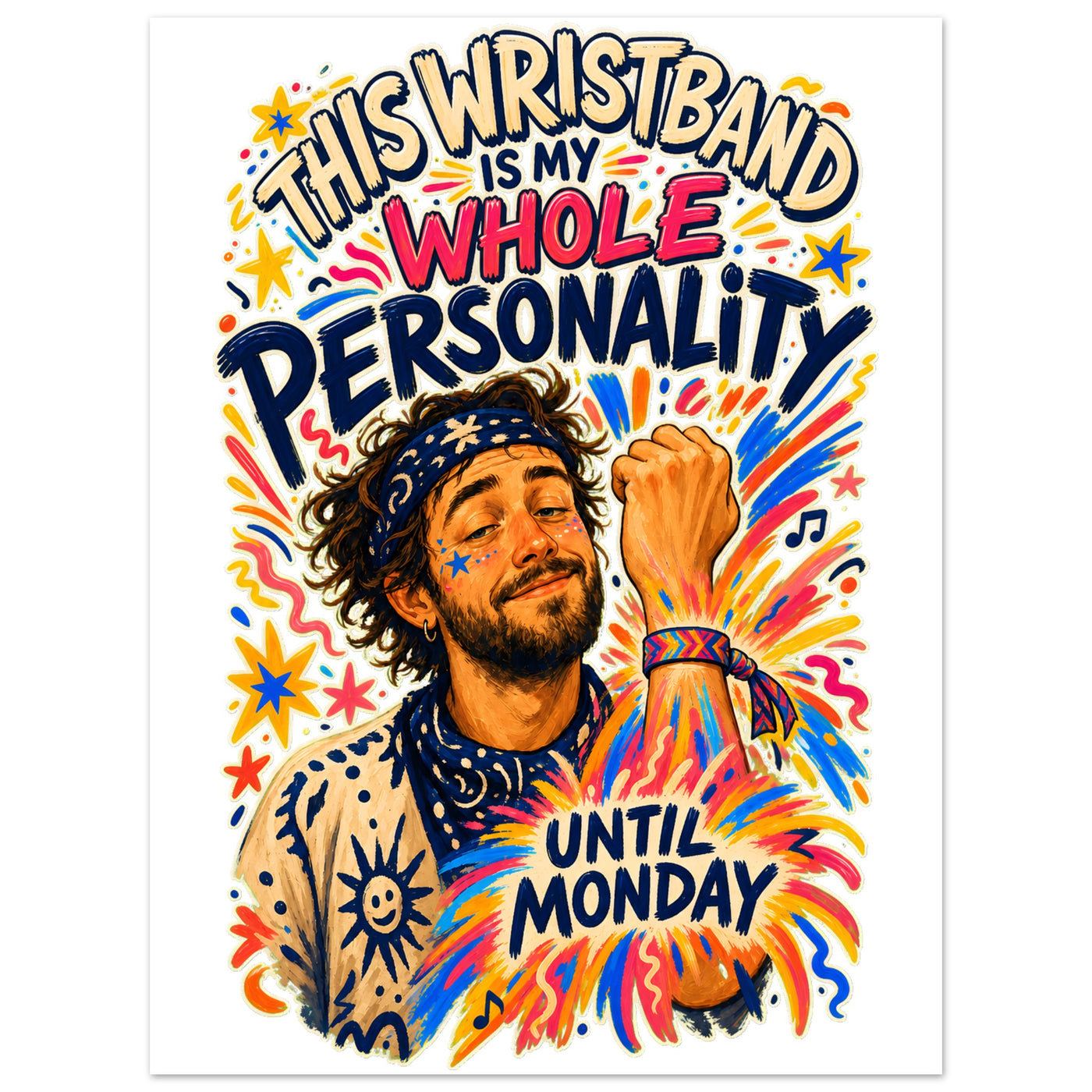 This Wristband Is My Whole Personality Until Monday Aluminium Print