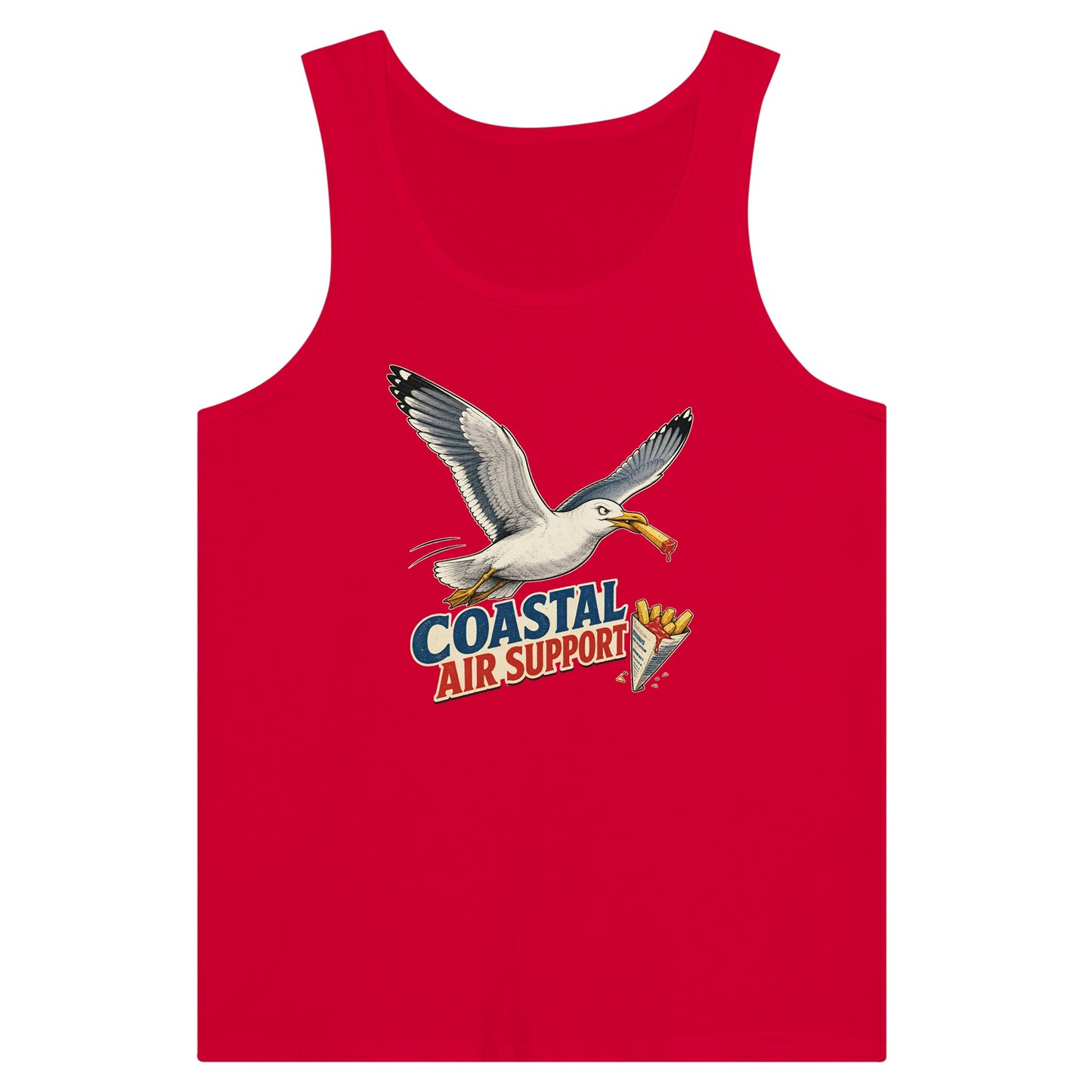 Coastal Air Support Seagull Graphic Premium Unisex Tank Top — product view 12