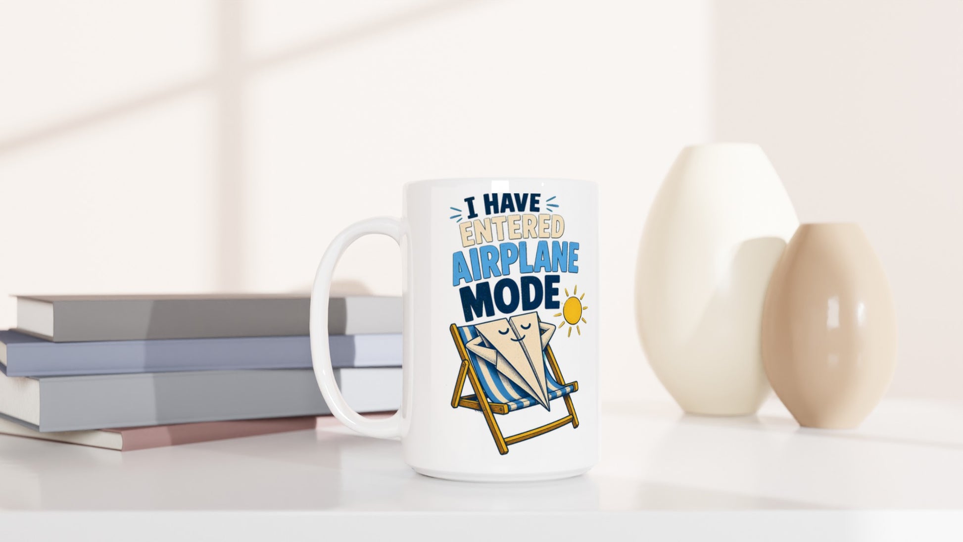 I Have Entered Airplane Mode Graphic Large Mug — product view 6