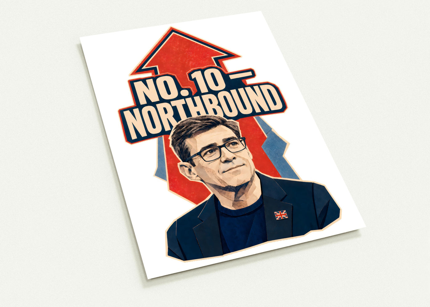 No. 10 — Northbound Andy Burnham Political Satire Postcard Pack