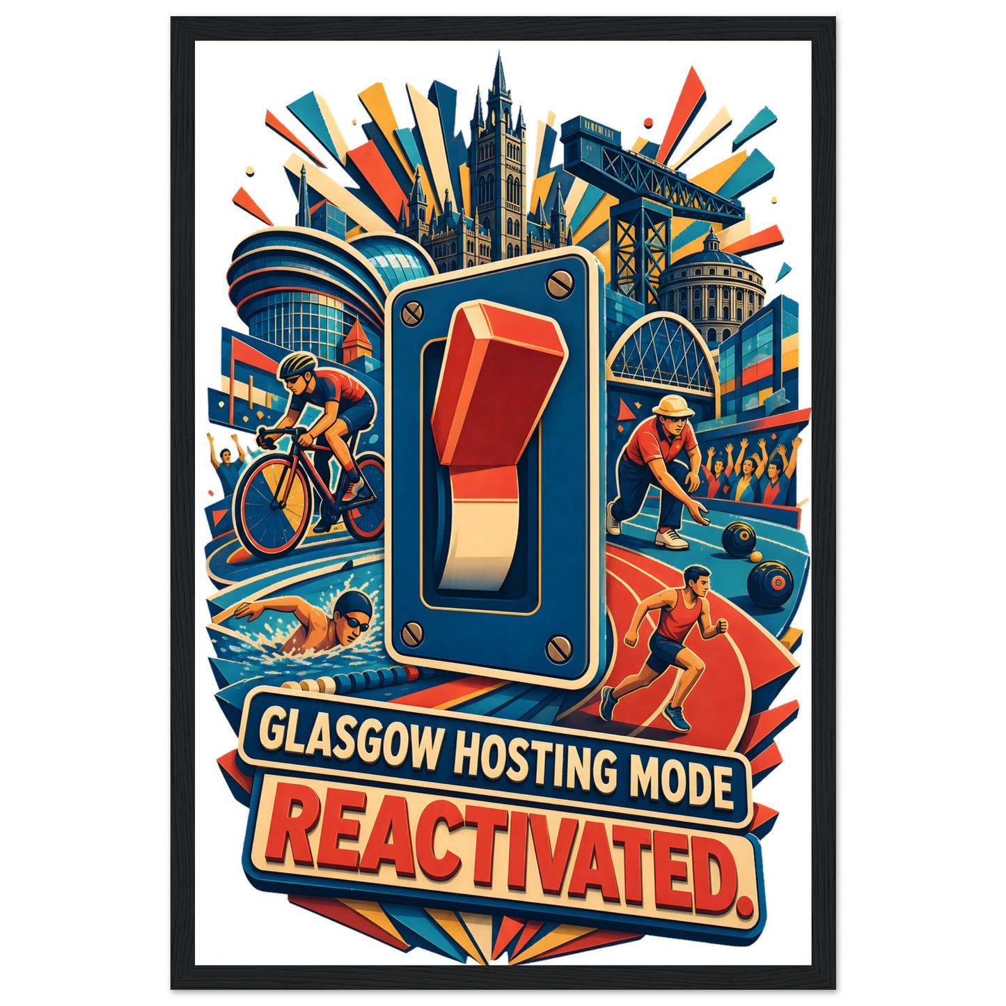 Glasgow Hosting Mode — Reactivated Framed Wall Art — product view 6