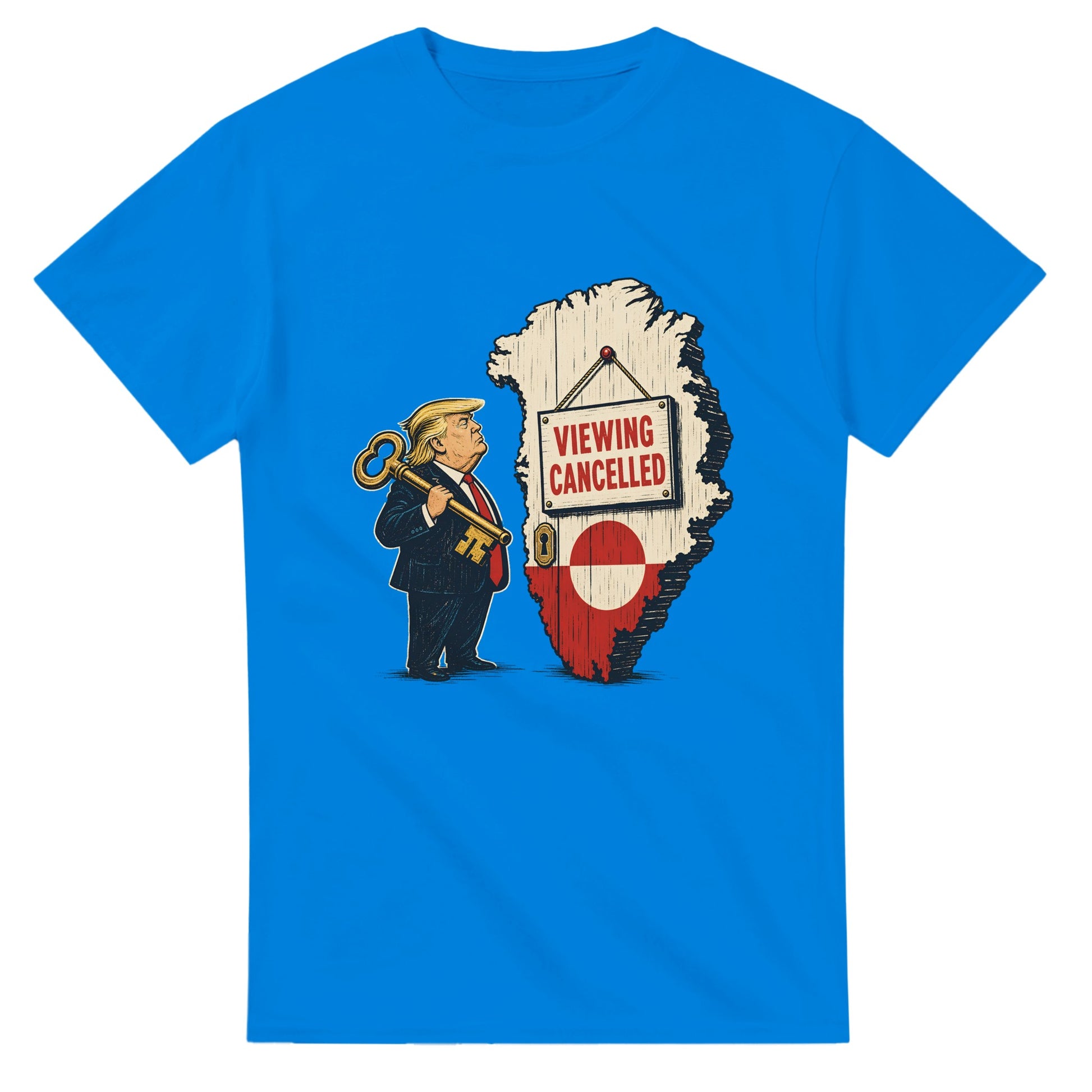 Viewing Cancelled — Greenland Political Satire T-shirt — product view 2