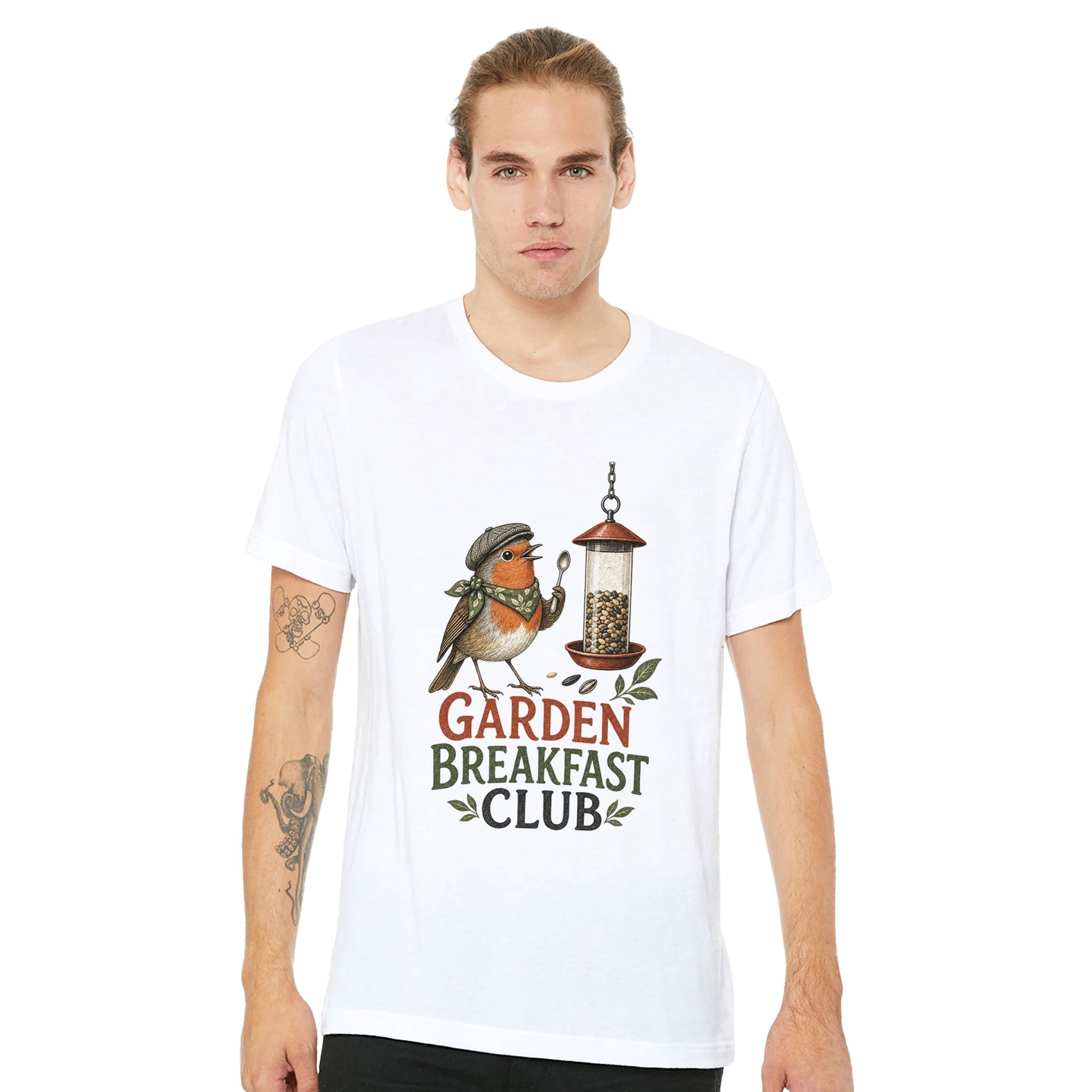 Garden Breakfast Club Robin Graphic T-shirt — product view 7