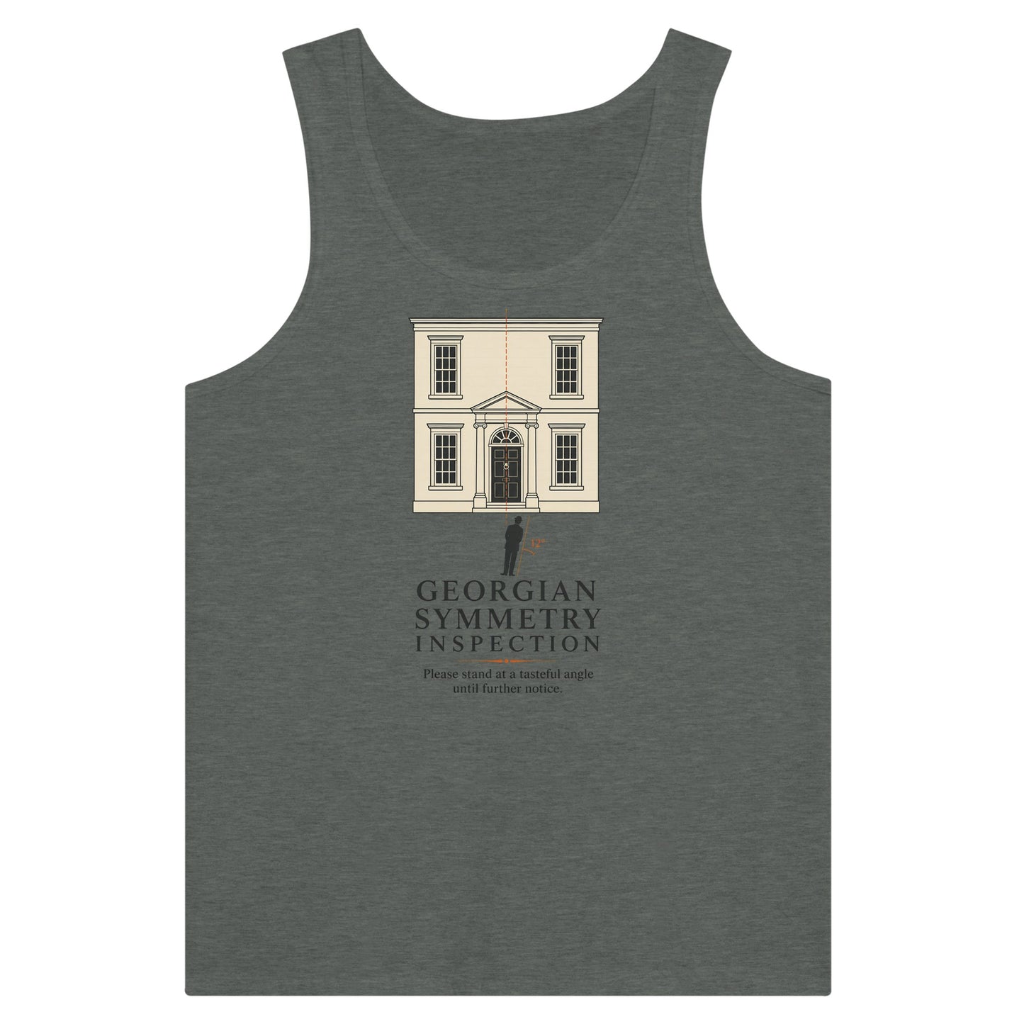 Georgian Symmetry Inspection — Bath Premium Unisex Tank Top — product view 4