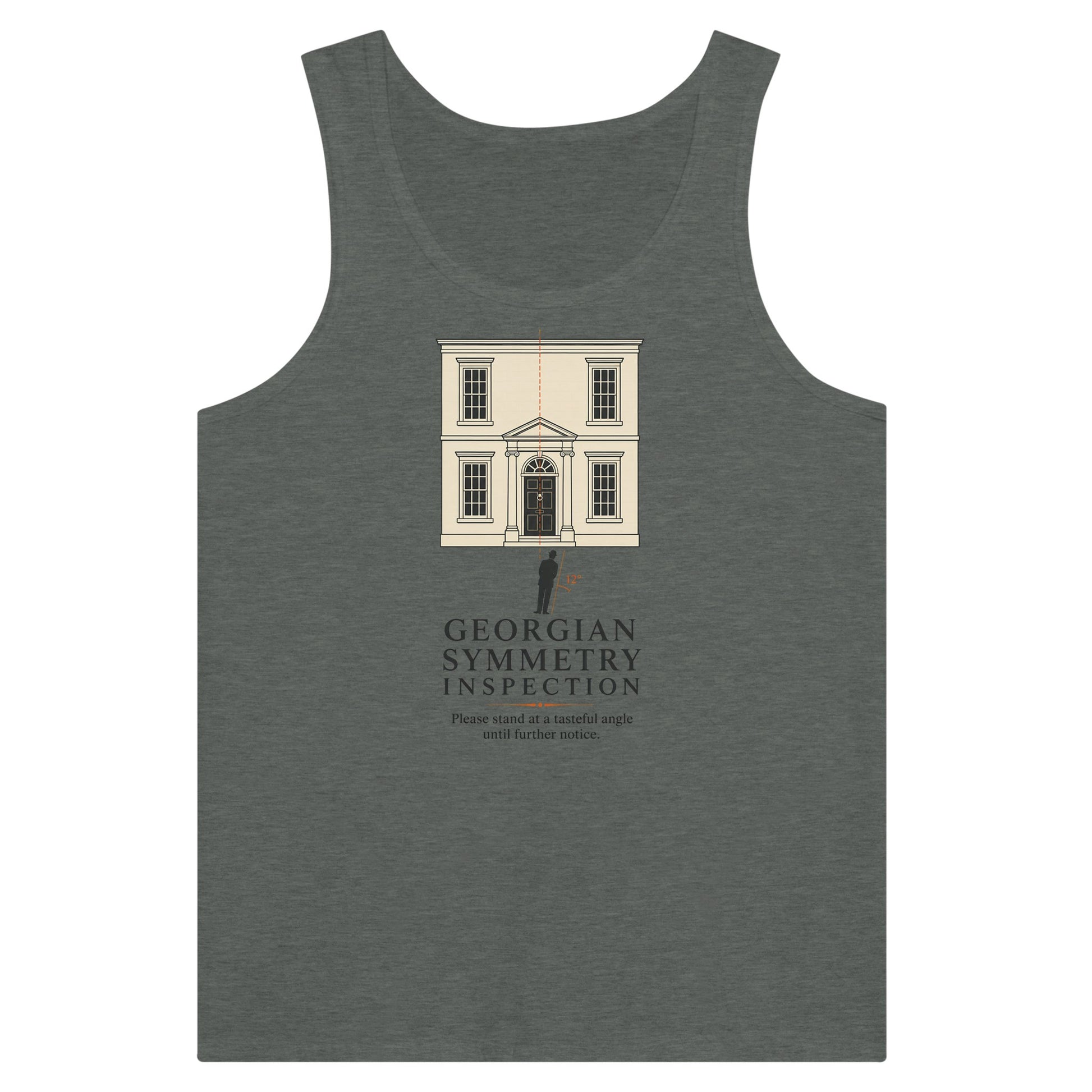 Georgian Symmetry Inspection — Bath Premium Unisex Tank Top — product view 4