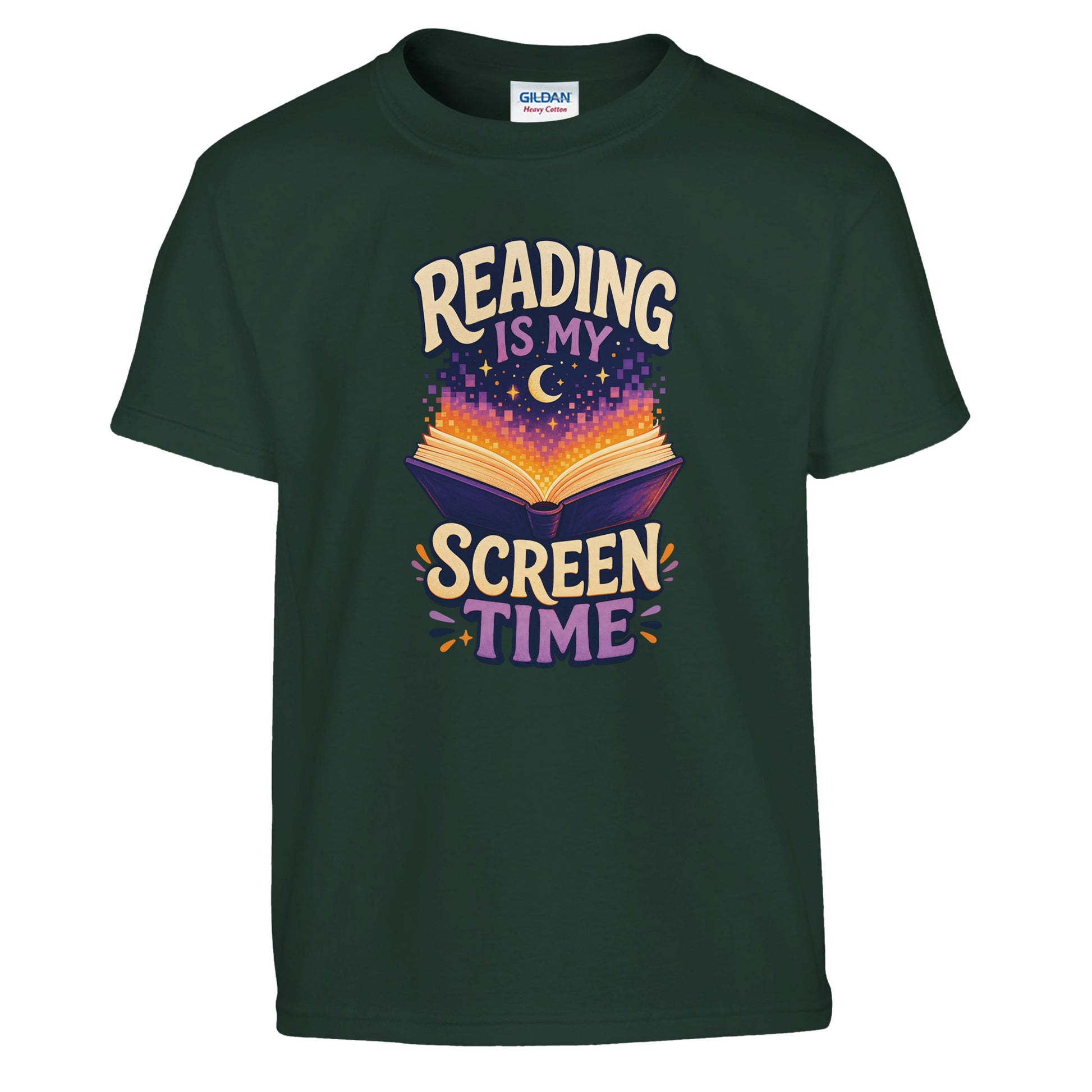 Reading Is My Screen Time Book Graphic Kids' T-shirt — product view 13