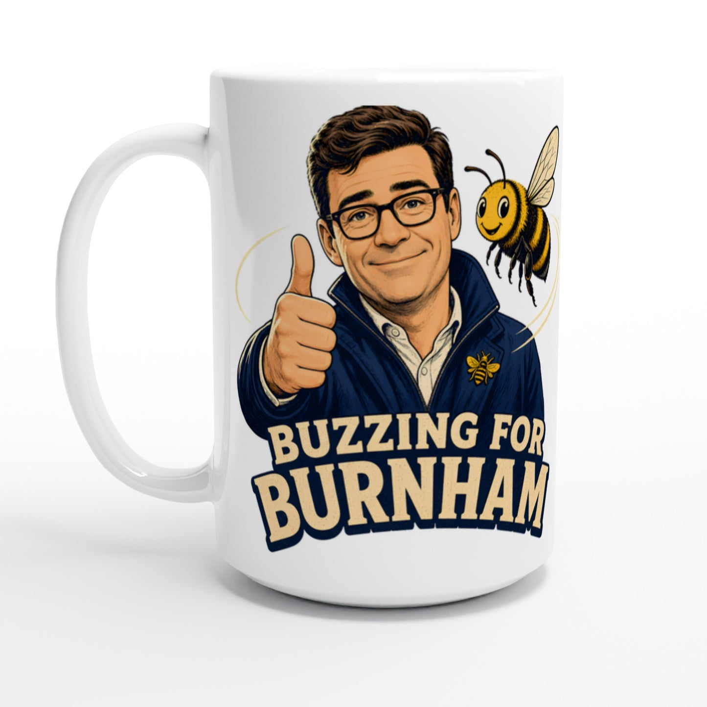 Buzzing for Burnham Large Mug — product view 1