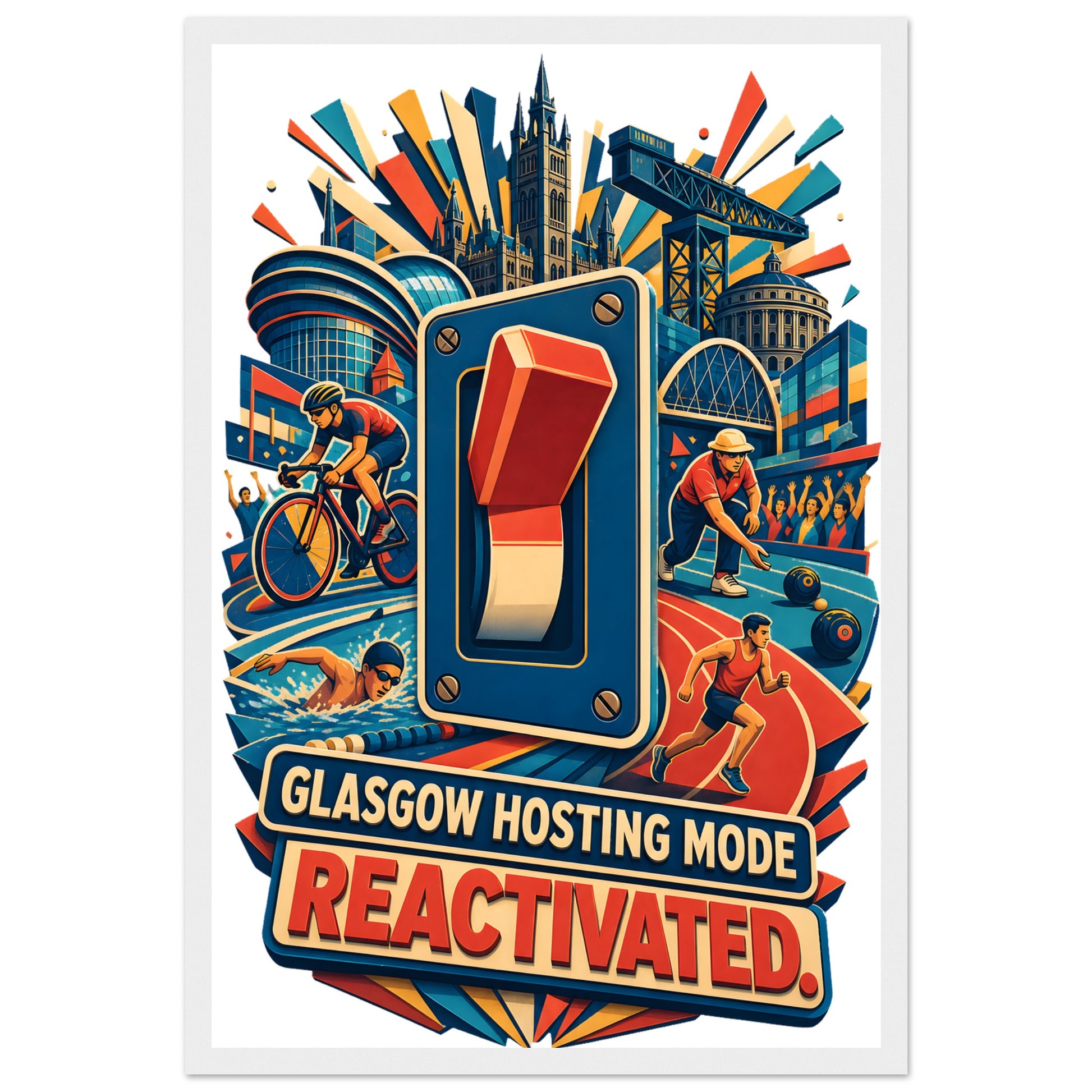 Glasgow Hosting Mode — Reactivated Framed Wall Art — product view 1