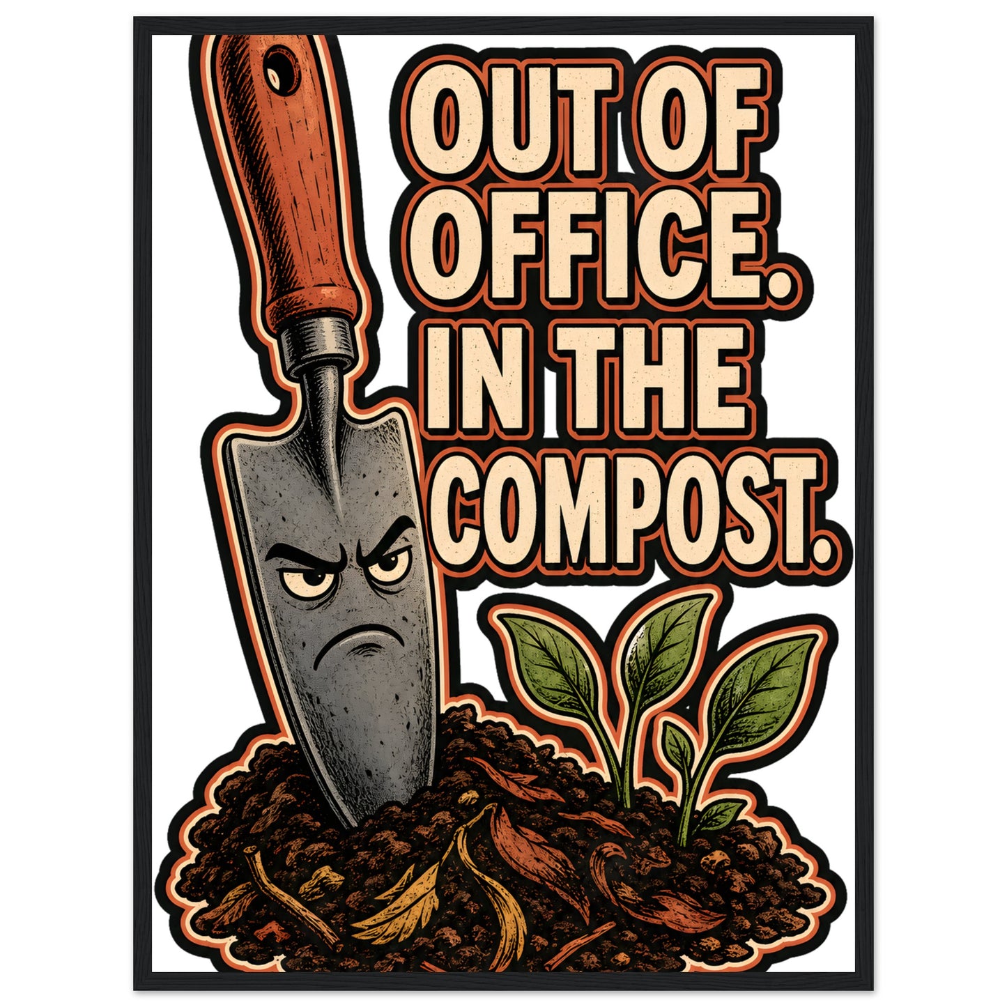Out of Office, In the Compost Framed Wall Art — product view 4